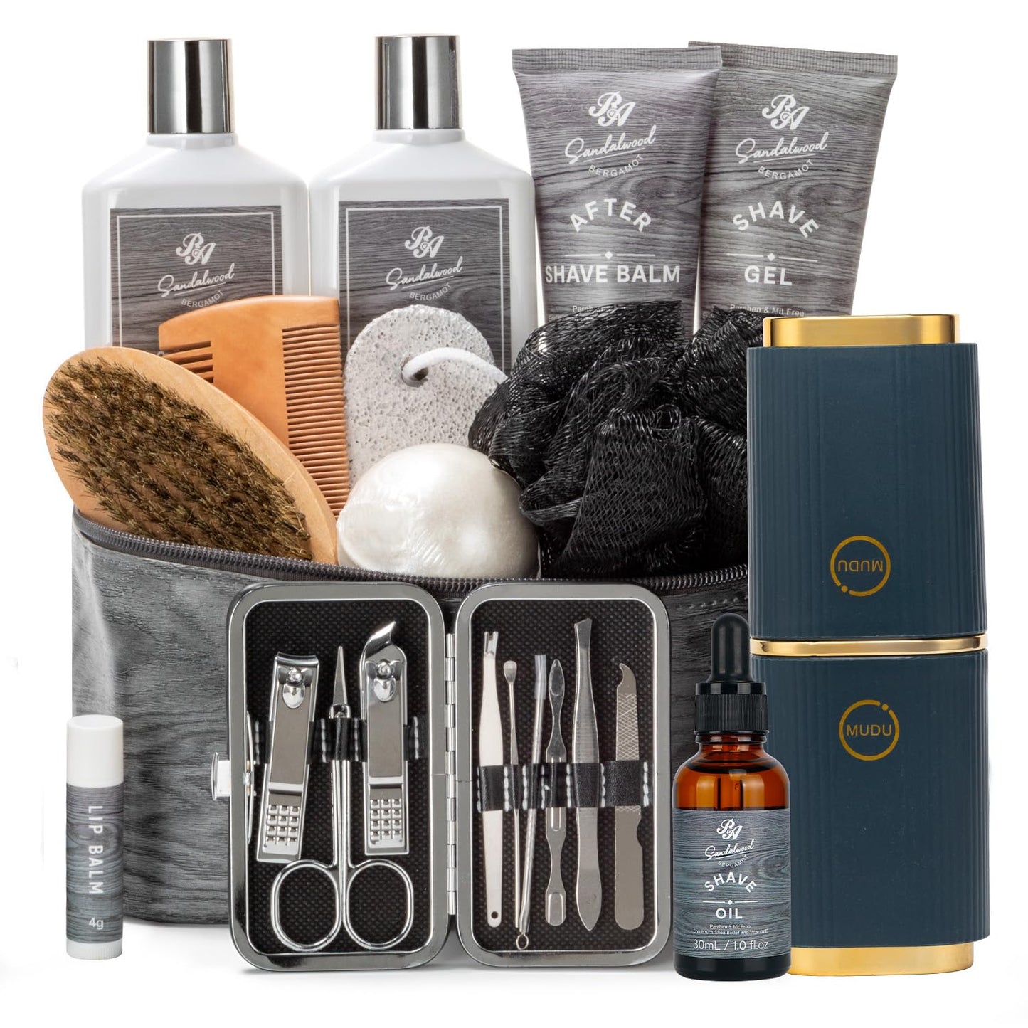 Father's Day Grooming Set for Men – 14-Piece Beard, Skin & Bath Care Kit, Ideal Gift for Dad, Boyfriend, Birthday, Christmas, Anniversary
