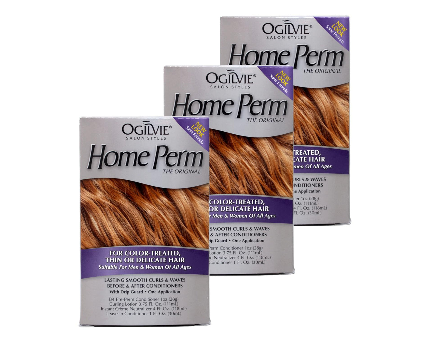Ogilvie Home Perm For Color Treated Hair, Pack of 3