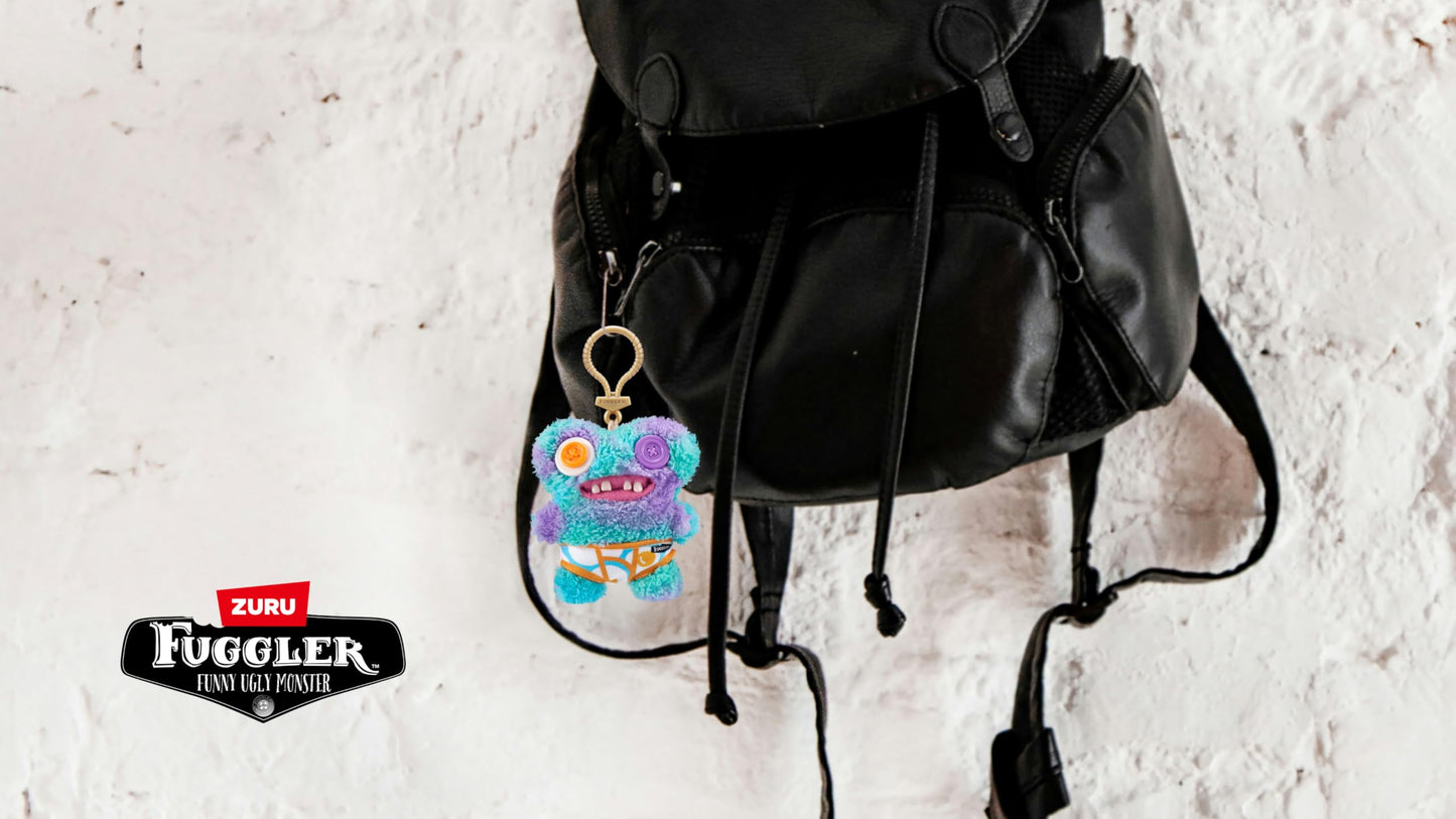 Fuggler Key Rings Series 4 by ZURU Funny Ugly Monster, Plush, Collectible, Toy (3 Pack)