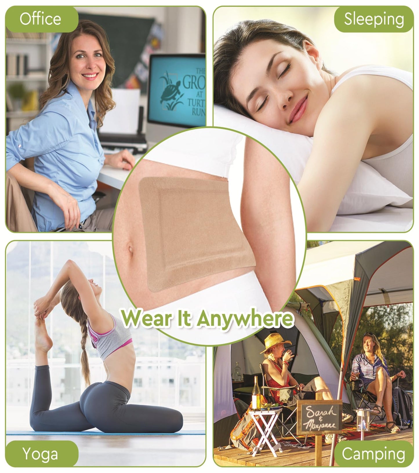 STFOCE 20pcs Disposable Castor Oil Pack Wraps – Organic Cotton, Self-Adhesive, Leak-Free, Skin-Safe for Stomach, Liver & Body