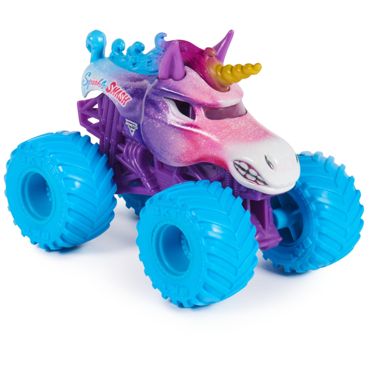 Monster Jam, Official Sparkle Smash Monster Truck, Die-Cast Vehicle, 1:64 Scale, Kids Toys for Boys Ages 3 and up