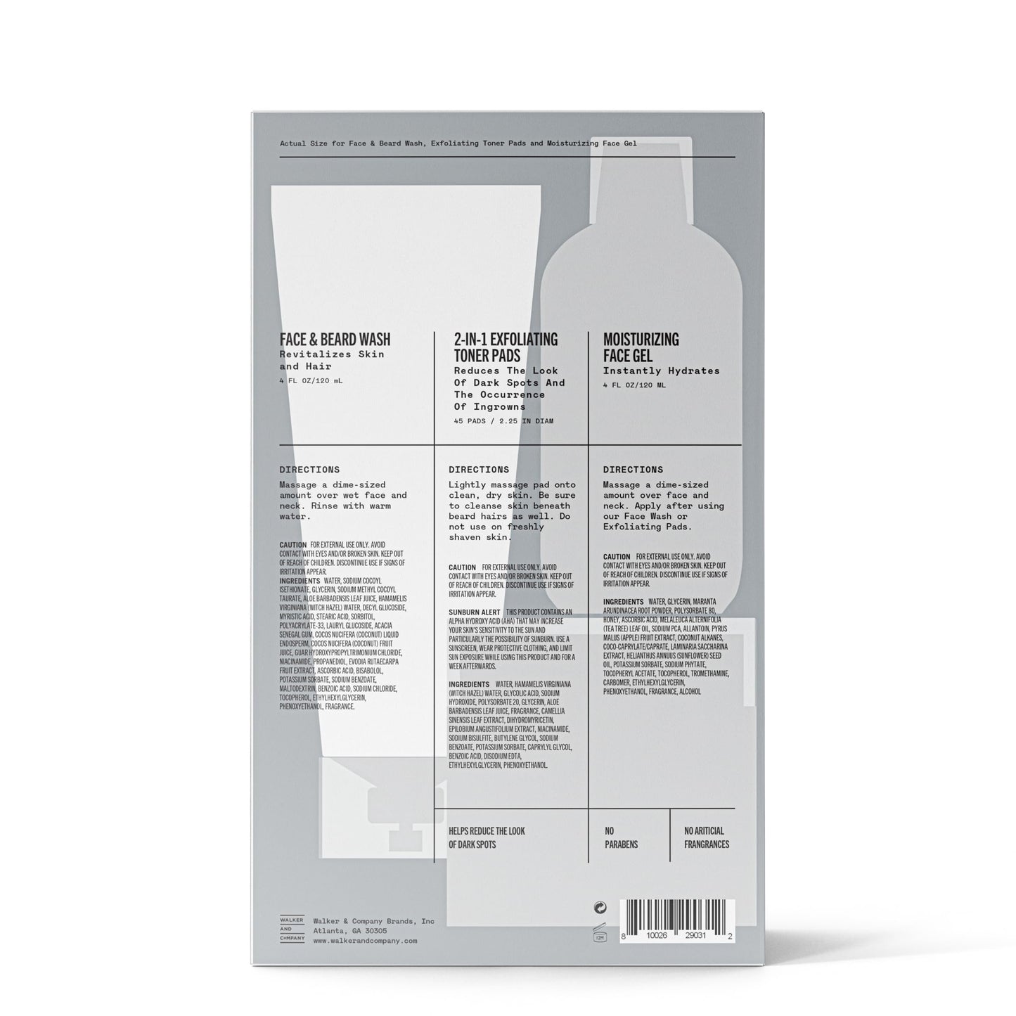 Bevel Men's Skincare Set – Face Wash, Glycolic Acid Pads & Lightweight Moisturizer for Blemishes, Bumps & Daily Care