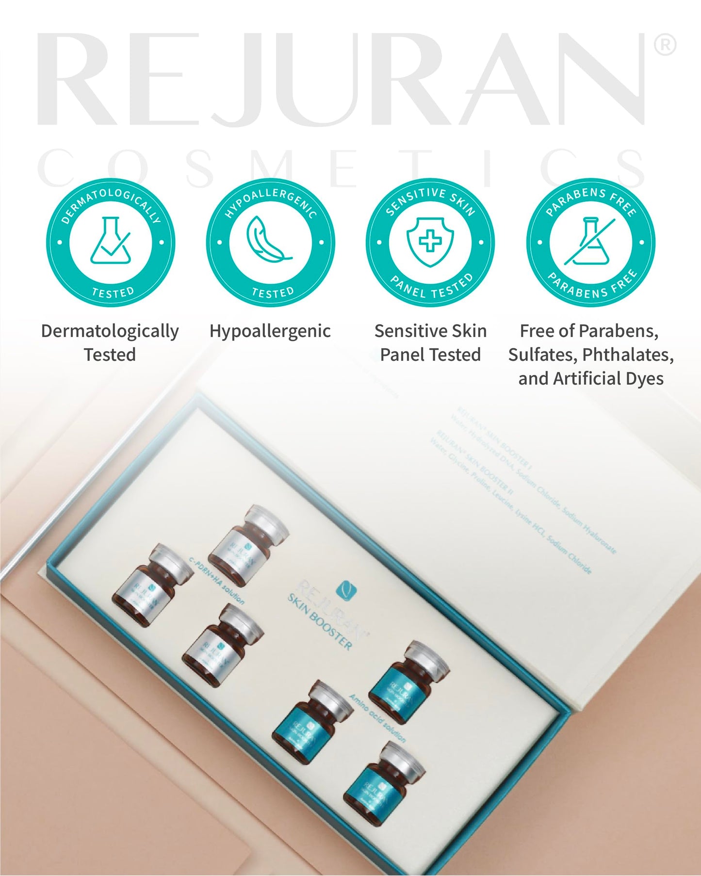 REJURAN® Turnover Ampoule c-PDRN® – Salmon DNA Face Serum for Skin Rejuvenation, Firming, Hydration & Youthful Glow, 1.01 fl oz