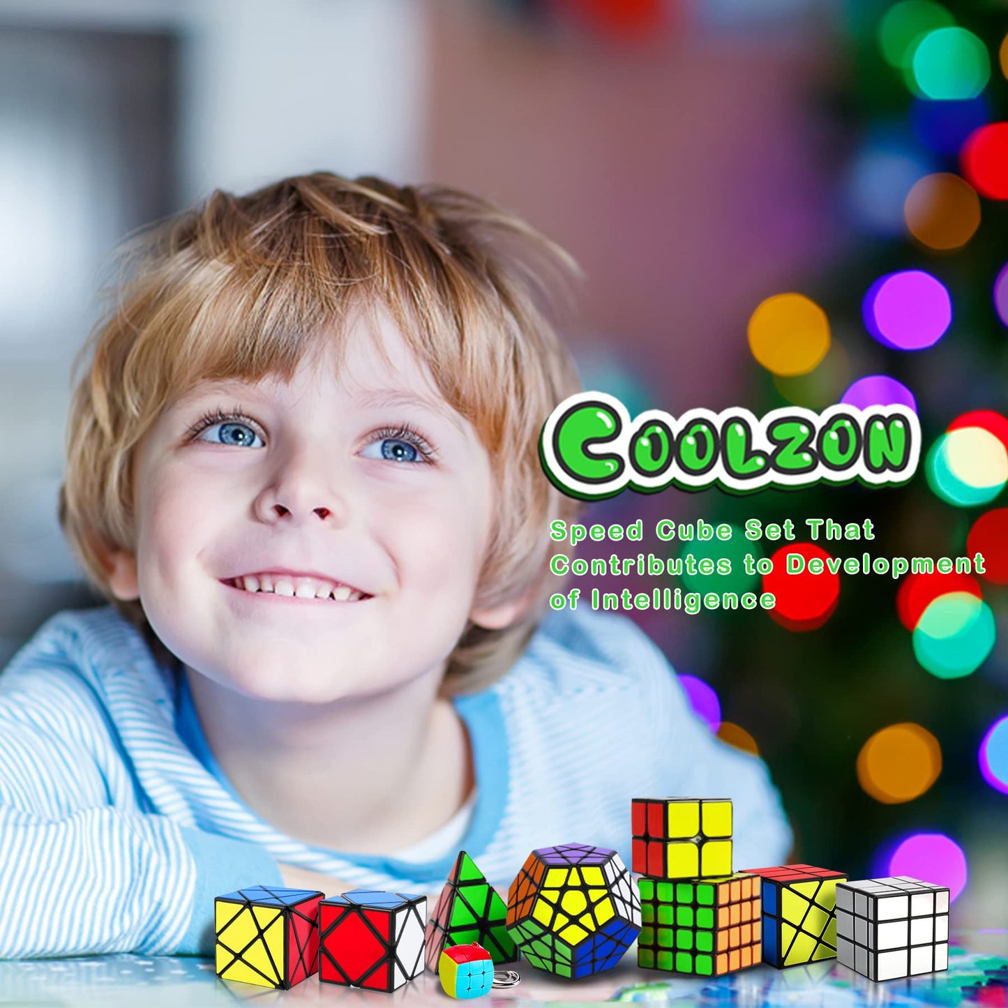 Speed Cube Set 9-Pack – Puzzle Cubes Including Pyraminx, 2x2, 3x3, 4x4, Megaminx, Mirror, Mini 3x3, Skewb & Fenghuolun for Kids & Adults