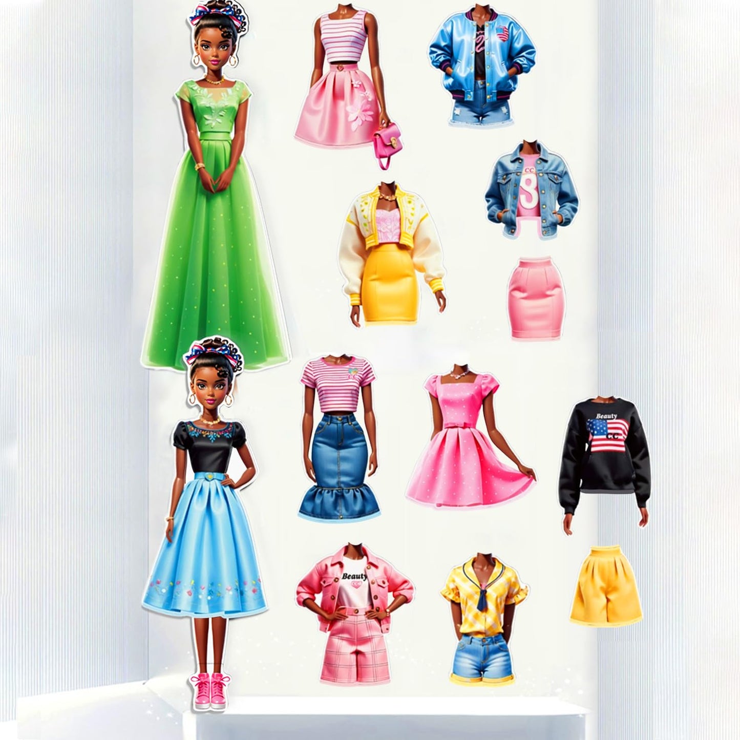 Magnetic Princess Dress-Up Paper Doll Set – Travel & Pretend Play, Magnet Clothes Puzzle, Educational Toy for Toddler & Preschool Girls