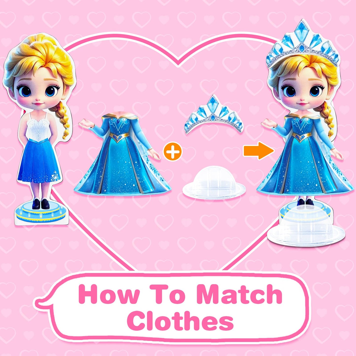 ZHOC Magnetic Dress Up Dolls for Girls – Princess Magnet Kit, Travel & Road Trip Activity Toy, Birthday Gift for Ages 3-8