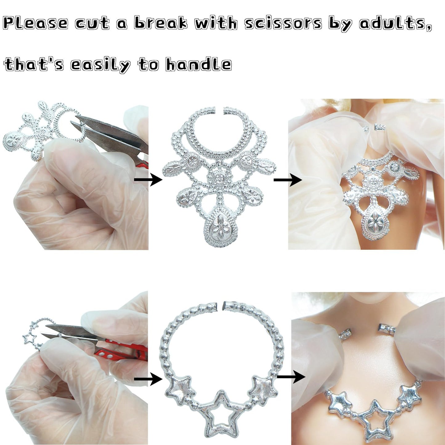 BJDBUS 42-Pc Doll Clothes & Accessories Set for 11.5" Dolls – 10 Mini Dresses, 32 Shoes, Glasses, Necklaces, Handbags & Hangers