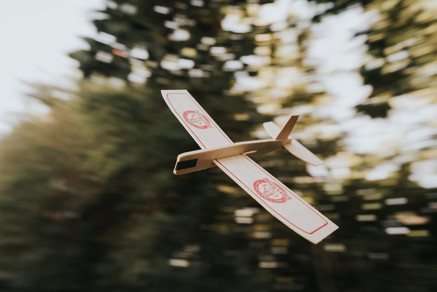 Fred's Flyers Balsa Wood Airplane Gliders – 5 Pack – Made in USA – Guaranteed to Arrive Unbroken