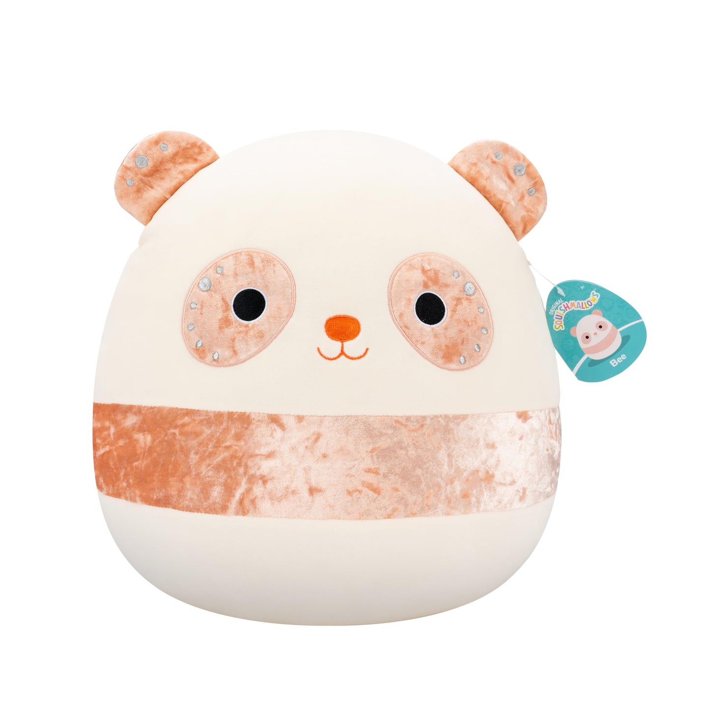 Squishmallows Original 14in Bee The Peach Velvet Panda – Official Jazwares Plush (Large)