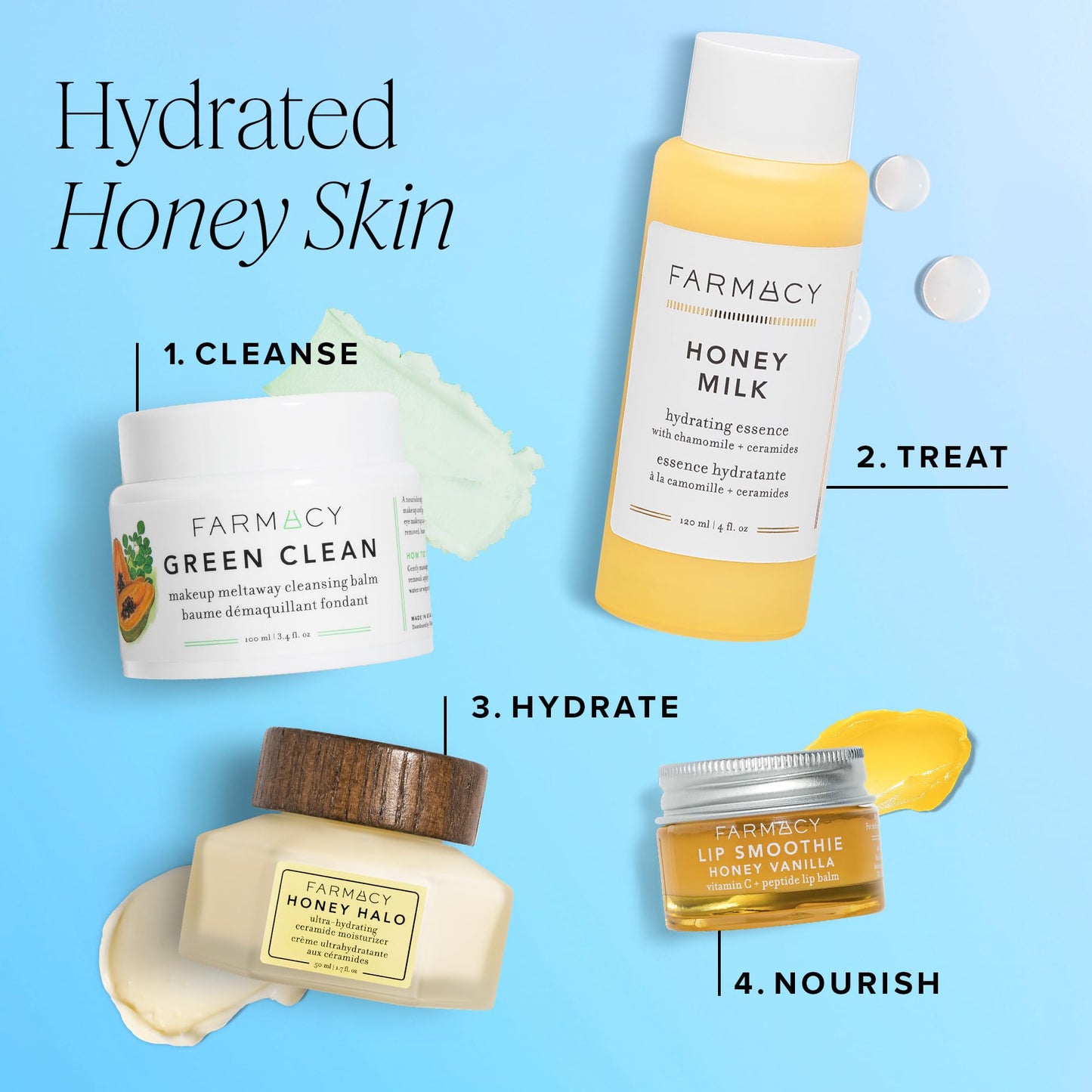 Farmacy Honey Halo Ceramide Face Moisturizer – Hydrating, Soothing & Plumping for Dry Skin with Buckwheat Honey, 50ml