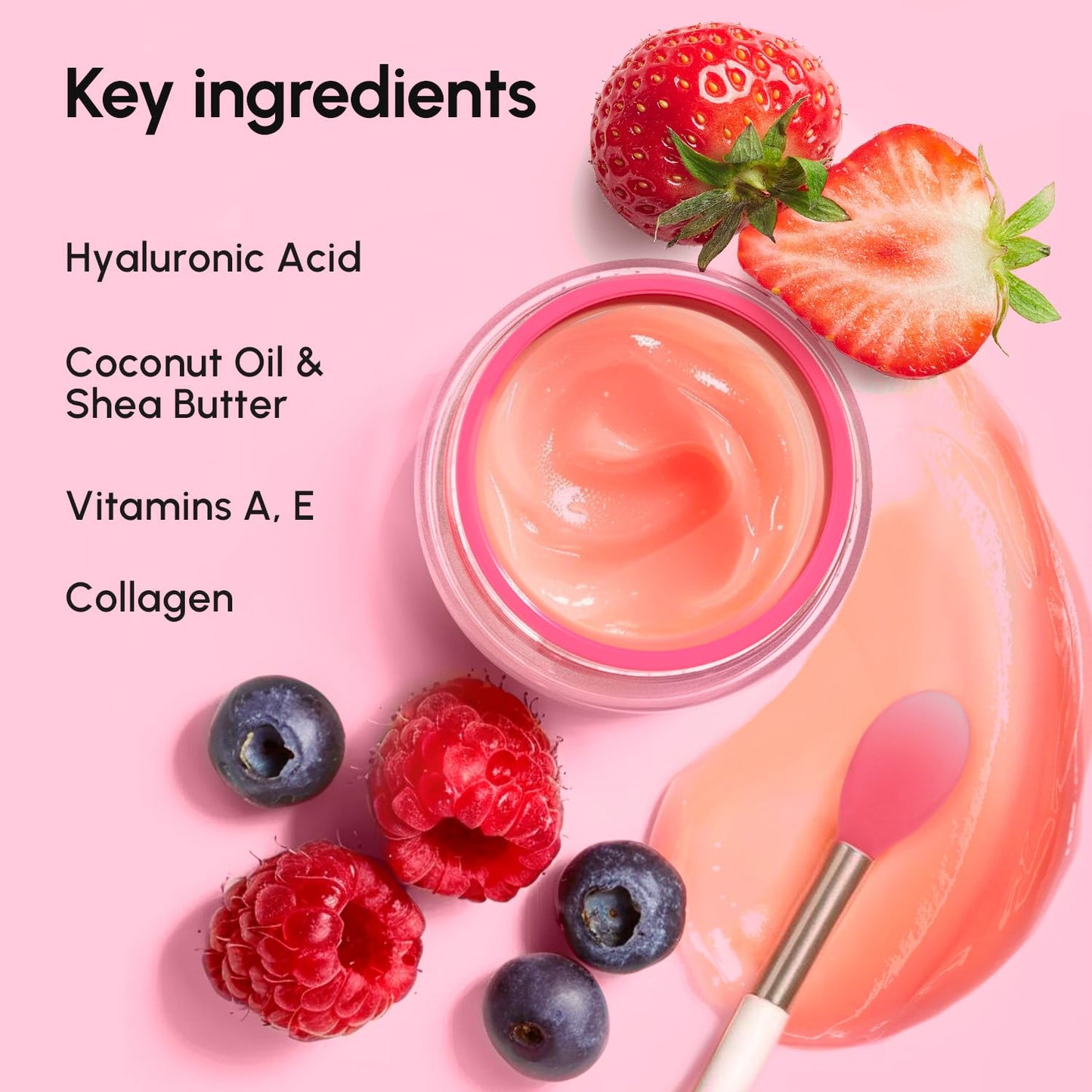 MAREE Overnight Lip Mask – Hydrating Lip Butter with Hyaluronic Acid & Collagen for Very Dry Lips – Lip Repair & Sleeping Treatment