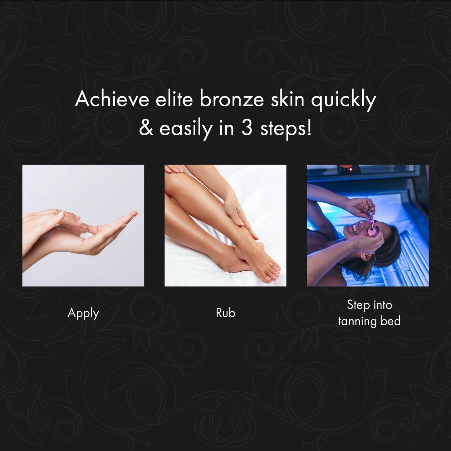 Millennium Tanning SOLID BLACK 100X Dark Tanning Lotion Indoor Outdoor Tan Enhancing Silicone Bronzer Tanning Bed Lotion 13.5 Fl oz (400 ml)