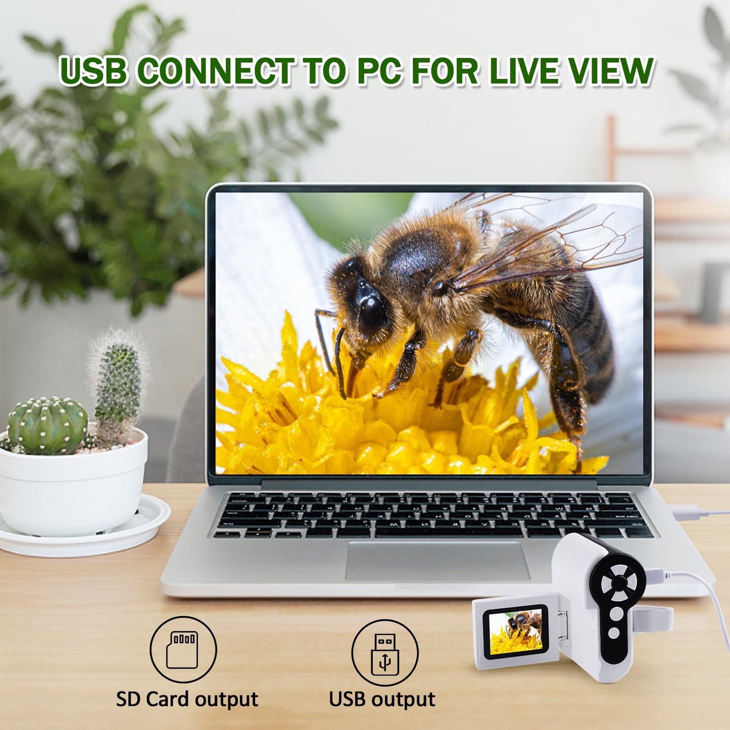 Barchrons 1000X Handheld Microscope for Kids ā 4K Mini Pocket Microscope with 2" Screen, 6 LED Lights, STEM Science Gift for Ages 8-12