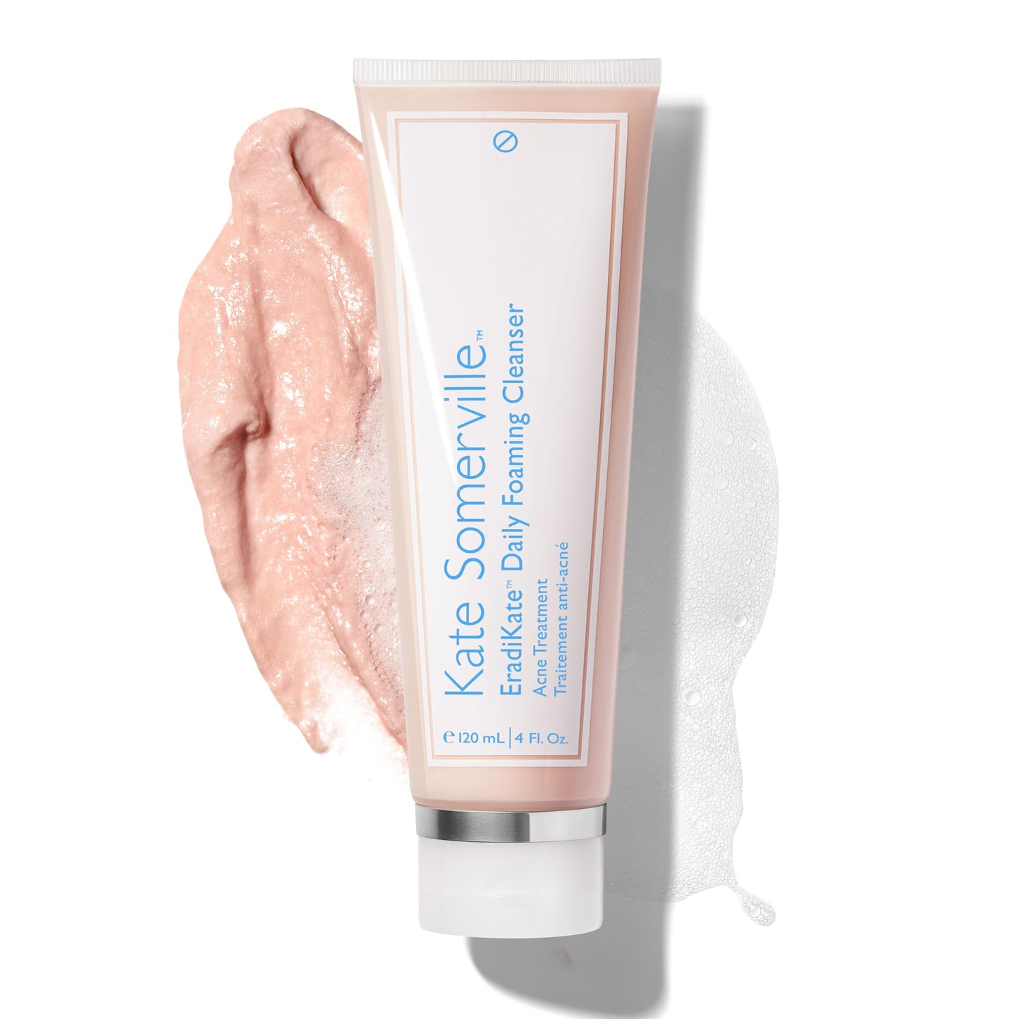 Kate Somerville EradiKate 3% Sulfur Foaming Cleanser – Daily Medicated Acne Face Wash, Balances Skin & Cleans Pores, 4 fl oz