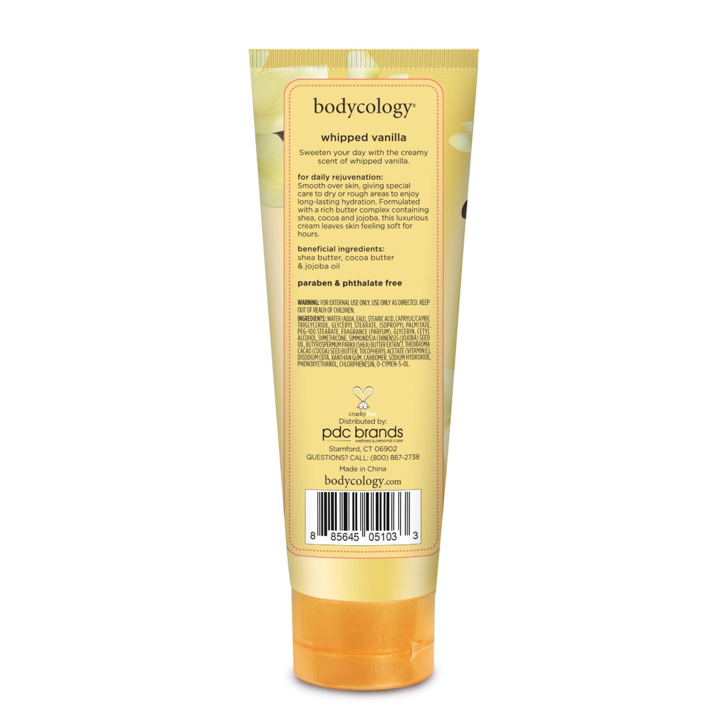 Bodycology Shea Butter Body Cream, Whipped Vanilla, 8 oz