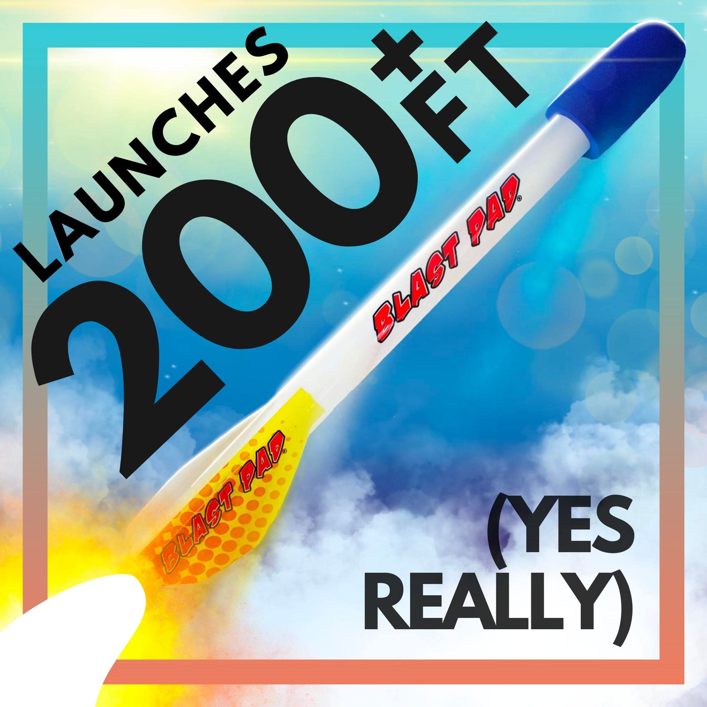 Marky Sparky Blast Pad Rocket Launcher – USA Design, Super Durable Stomp Pad & Rockets, Highest Flying Outdoor Toy for Kids Ages 6+