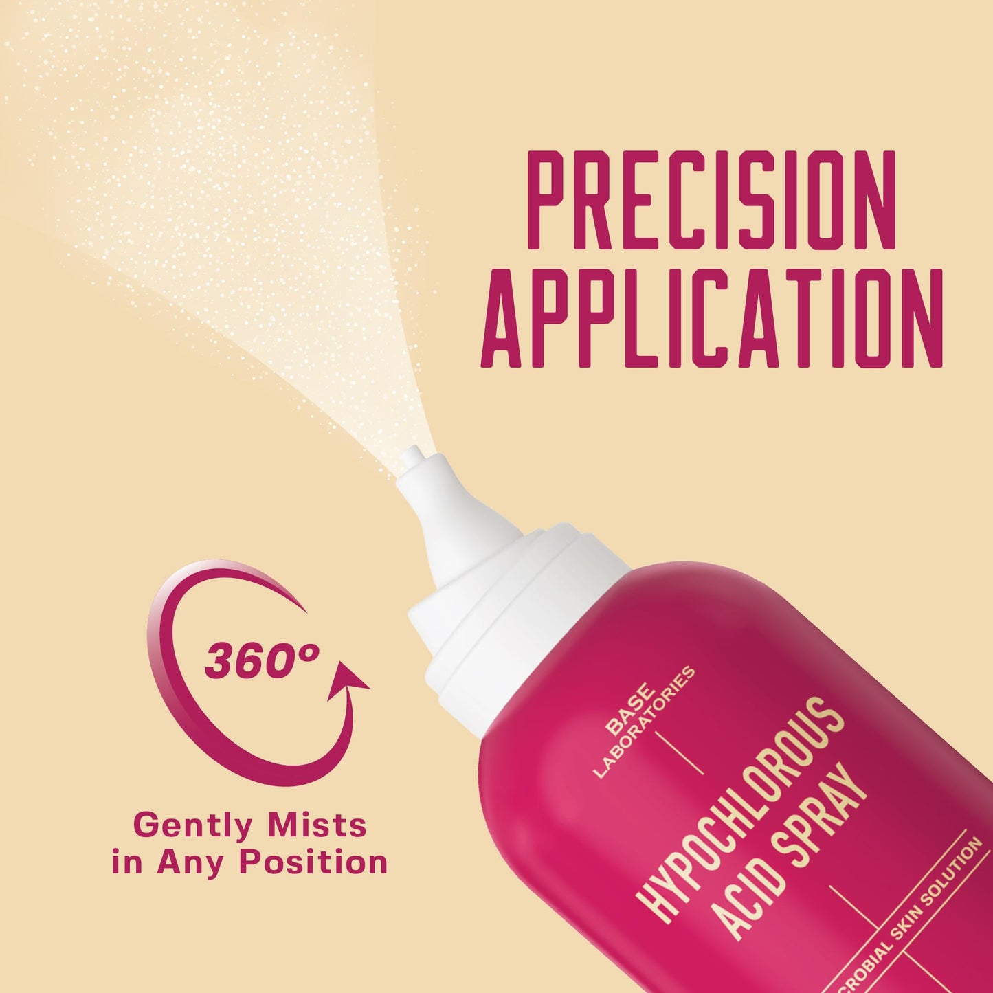 BASE LABORATORIES Hypochlorous Acid Spray for Face & Skin, 8 oz – Daily Repair for Sensitive Skin, Redness, Irritations, Acne & Eczema