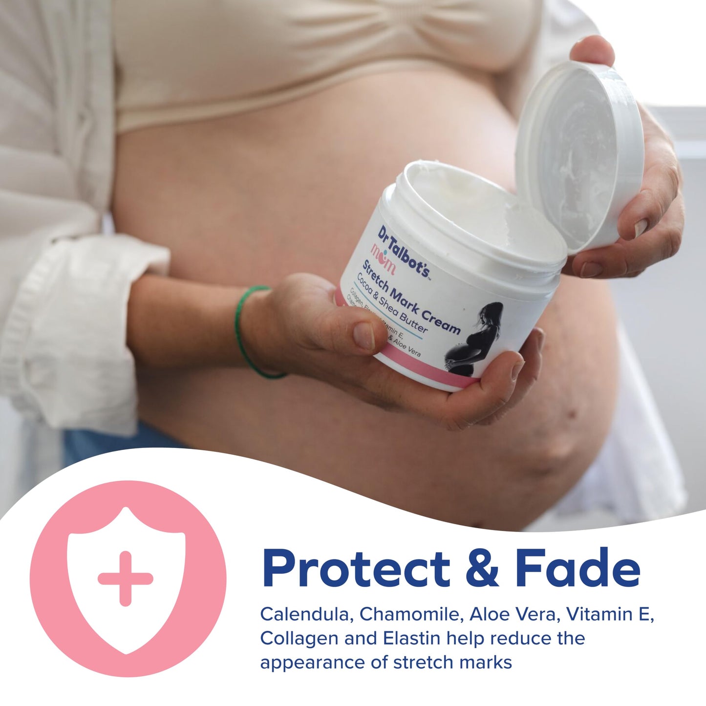 Dr. Talbot's Mom Stretch Mark Cream - Made With Cocoa and Shea Butter - Postpartum Care for Moms - 8 oz