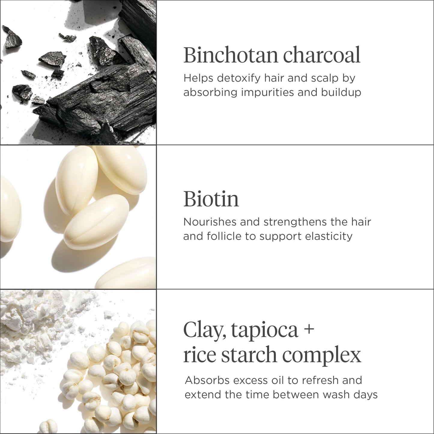 Briogeo Scalp Revival Charcoal + Biotin Dry Shampoo, Clarifies & Refreshes Dry, Itchy Scalp with Tea Tree Oil, Vegan & Cruelty-Free, 1.7 oz