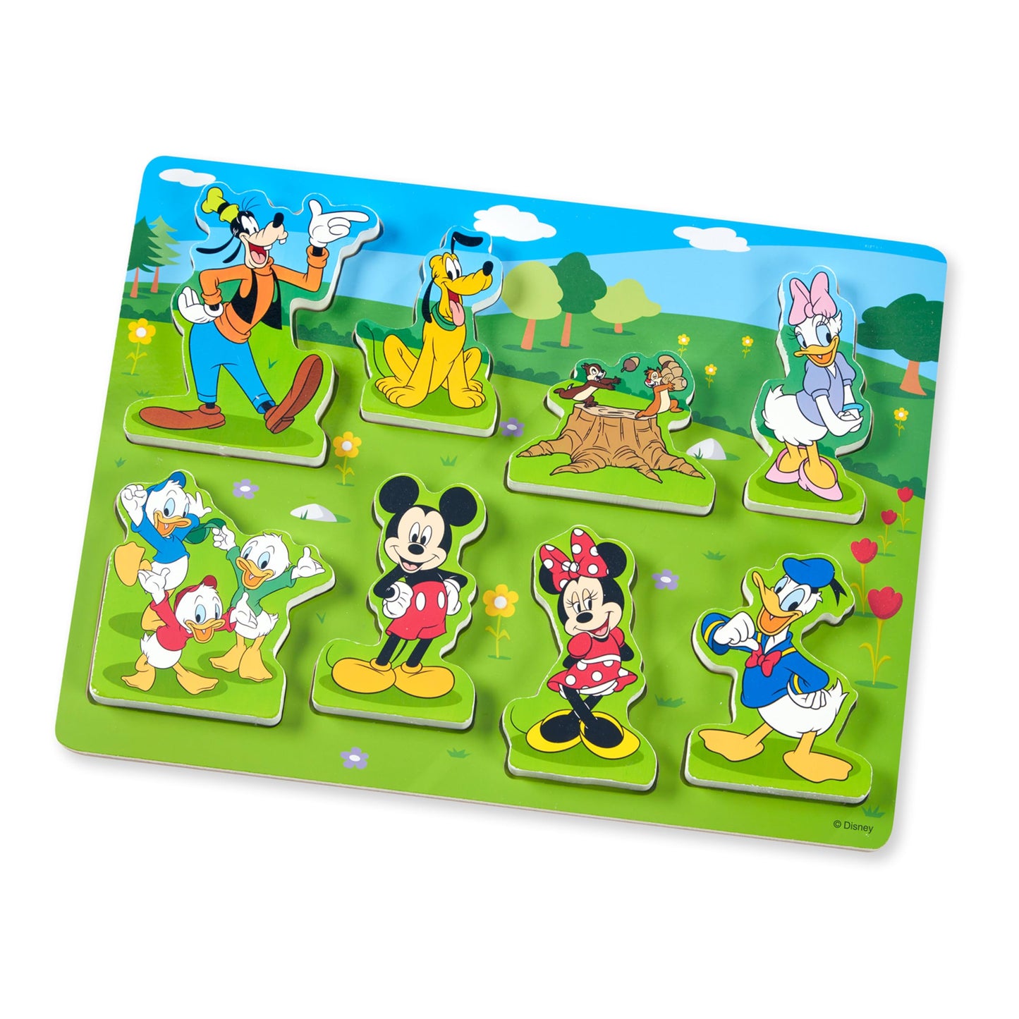 Melissa & Doug Disney Mickey Mouse Wooden Chunky Puzzle – 8-Piece Disney Character Puzzle for Toddlers and Kids Ages 2+