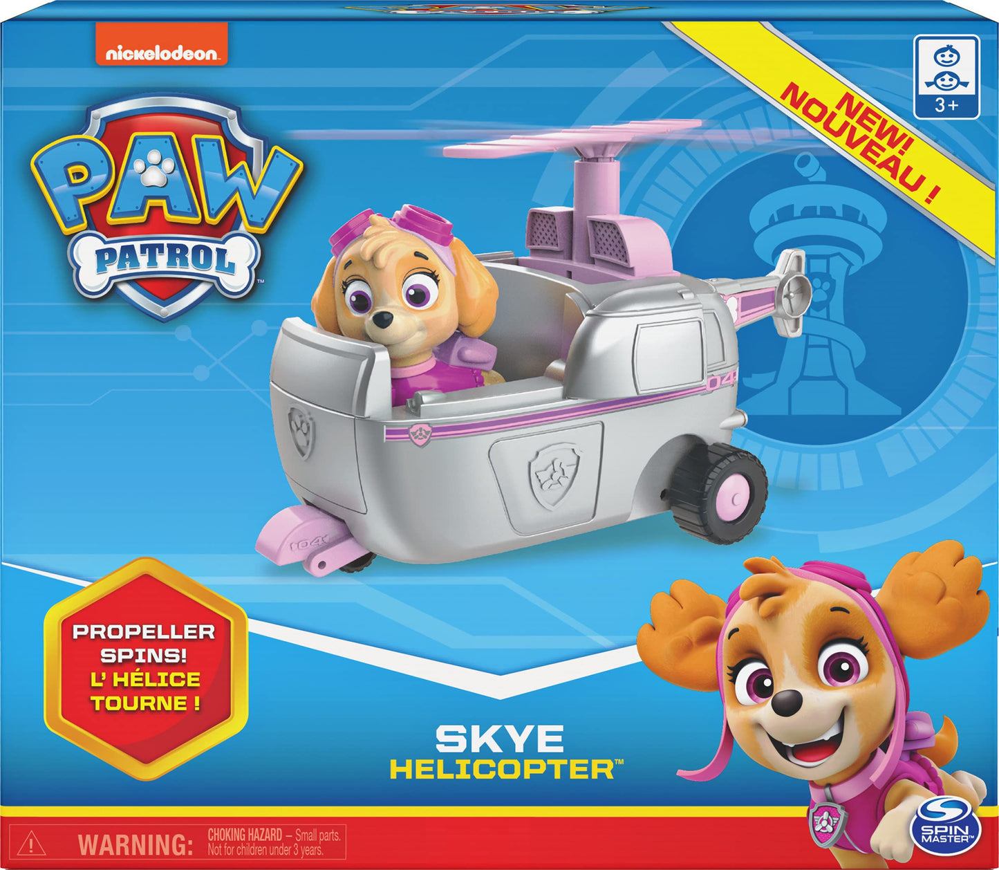 Paw Patrol, Skye’s Helicopter Vehicle with Collectible Figure, for Kids Aged 3 and Up
