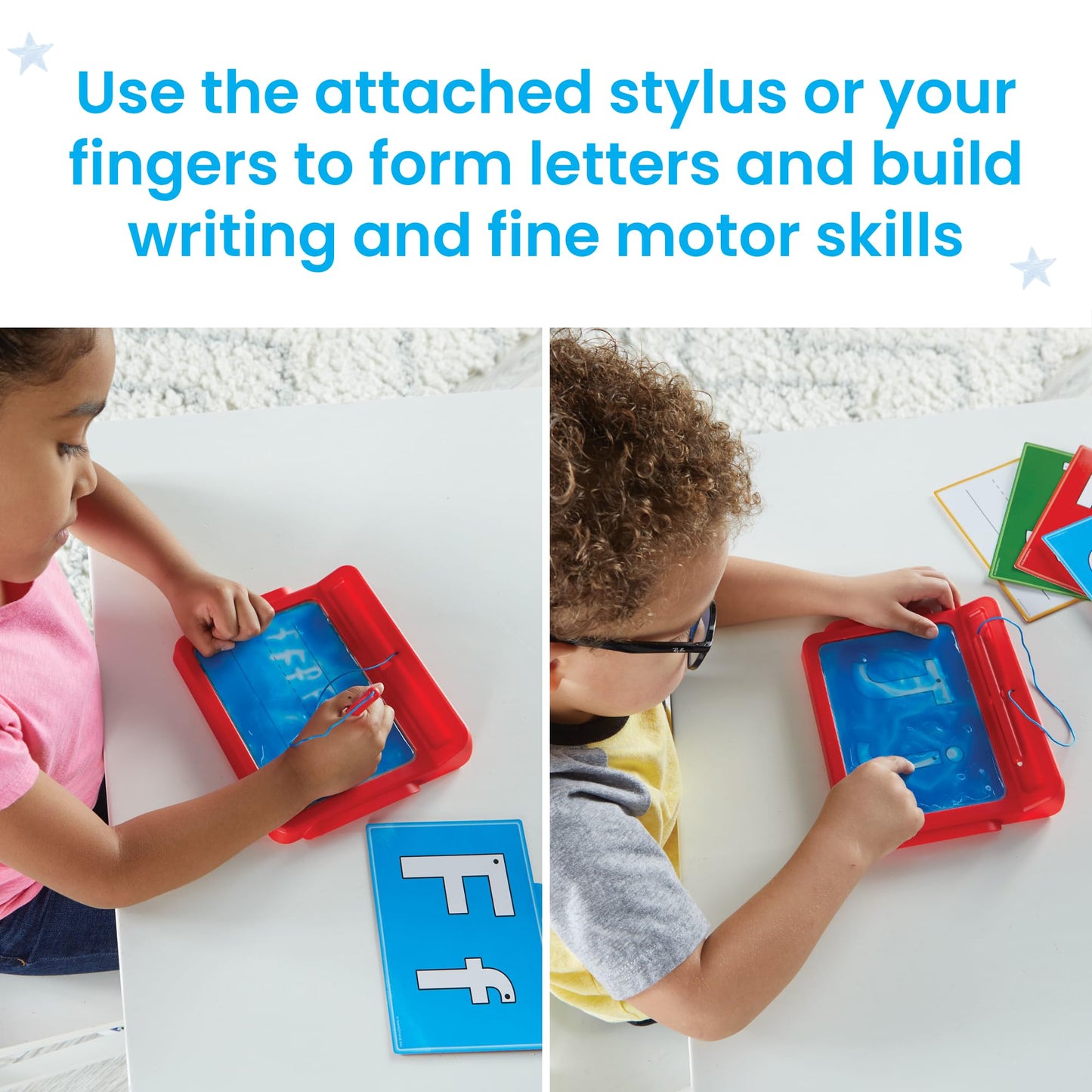 hand2mind Letter Tracing Sensory Pad – Reusable Handwriting & Toddler Writing Practice, Montessori Alphabet Toy for Preschool Learning & Gifts