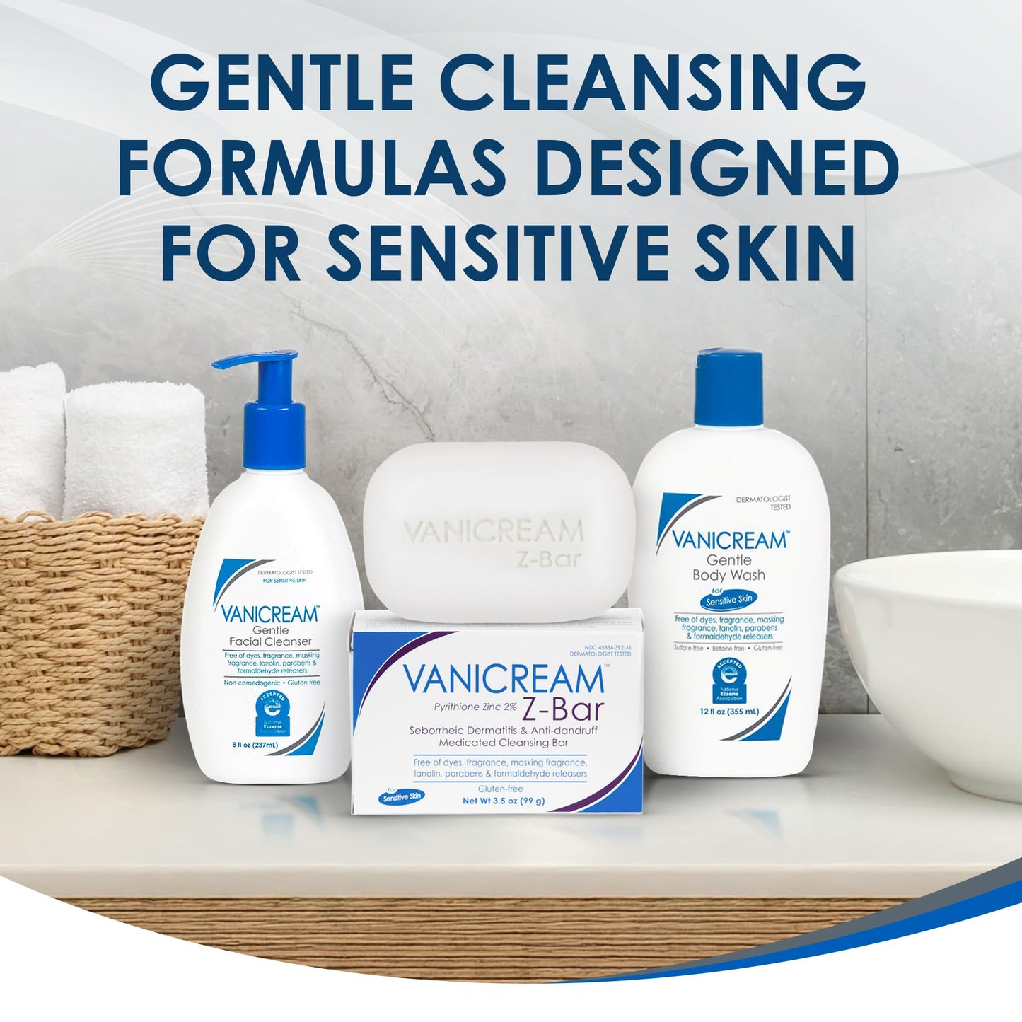 Vanicream Z Bar Medicated Soap for Seborrheic Dermatitis & Dandruff, 2% Pyrithione Zinc, Soothes Itching & Redness, 3.5 oz