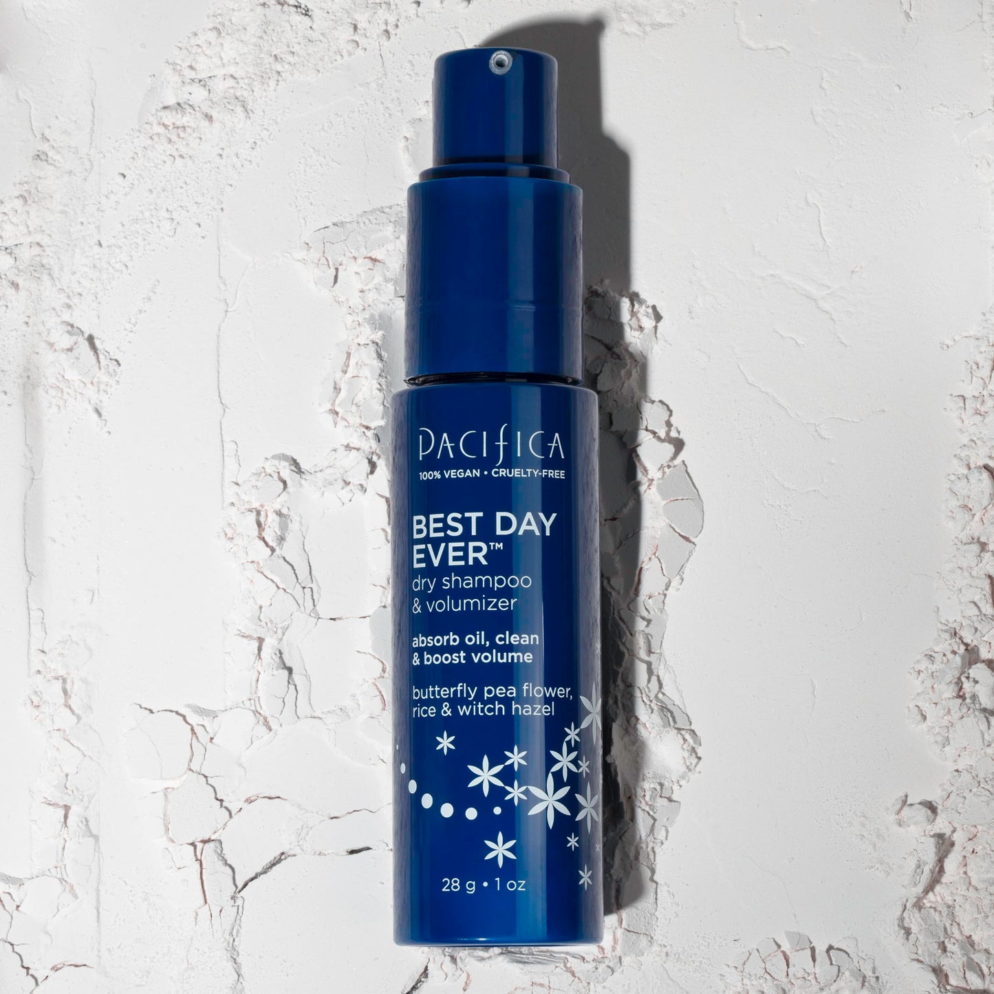 Pacifica Dry Shampoo Powder – Waterless Refresh & Instant Volumizer, Adds Texture, Absorbs Oil, Non-Aerosol, Vegan & Dermatologist Tested