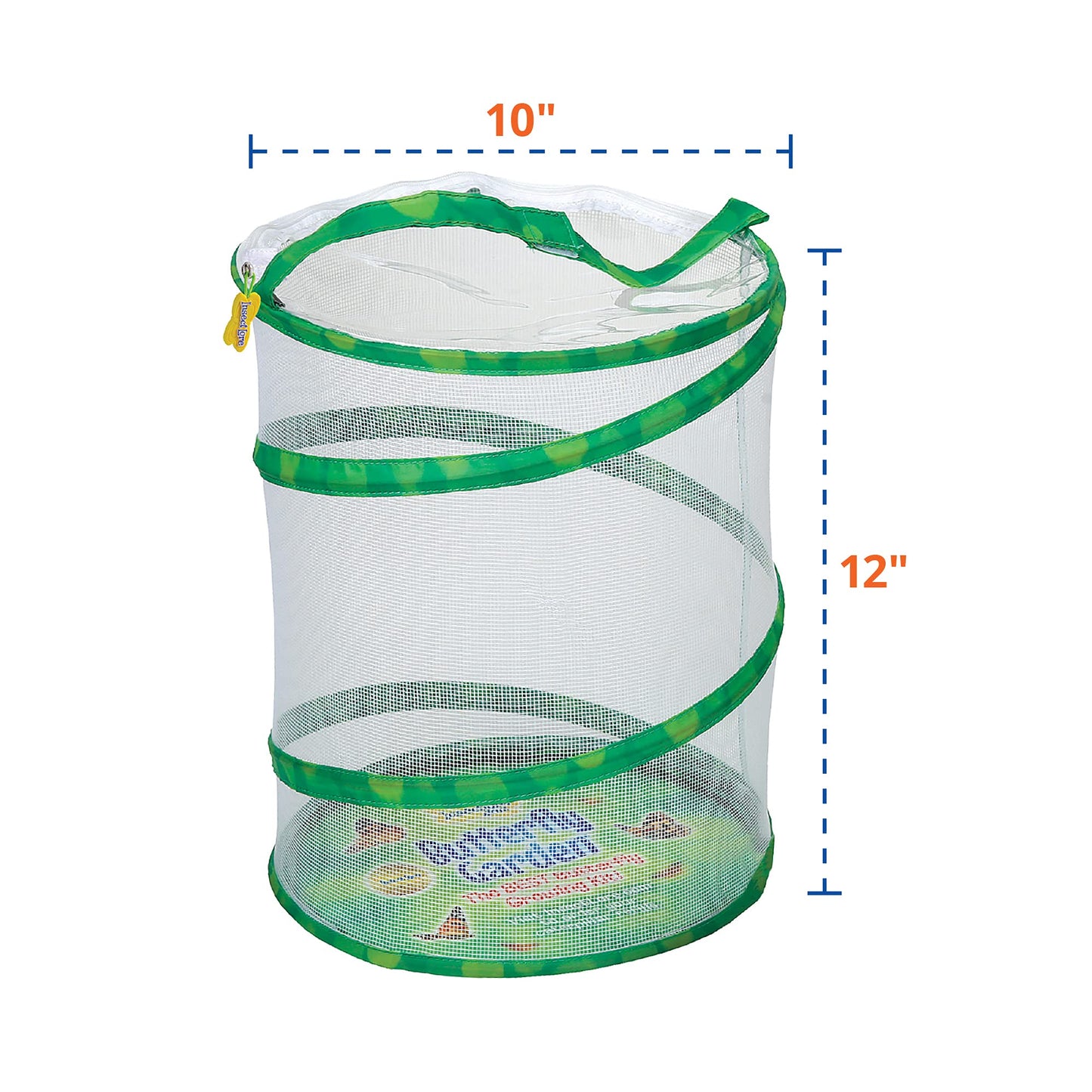 Insect Lore Butterfly Garden Habitat - Washable, Reusable, Folds Flat - Medium 12 Inch Butterfly Growing Habitat