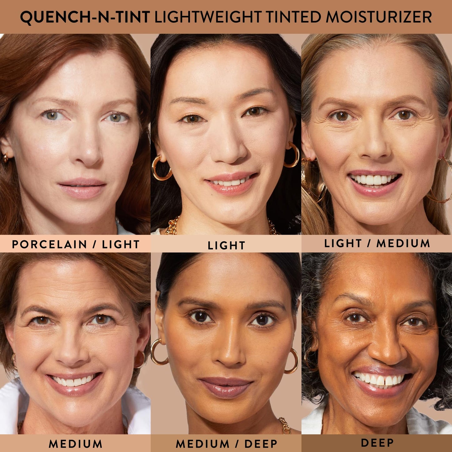 LAURA GELLER Quench-n-Tint Tinted Moisturizer, Porcelain/Fair – Lightweight, Buildable Coverage, Natural Glow, Hydrating Formula