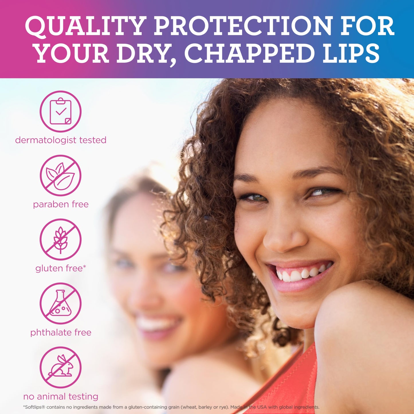 Softlips Daily Lip Moisturizer 3-Pack – Multi-Flavored Chap Sticks for Very Dry Lips, Hydrates, Soothes & Prevents Chapping