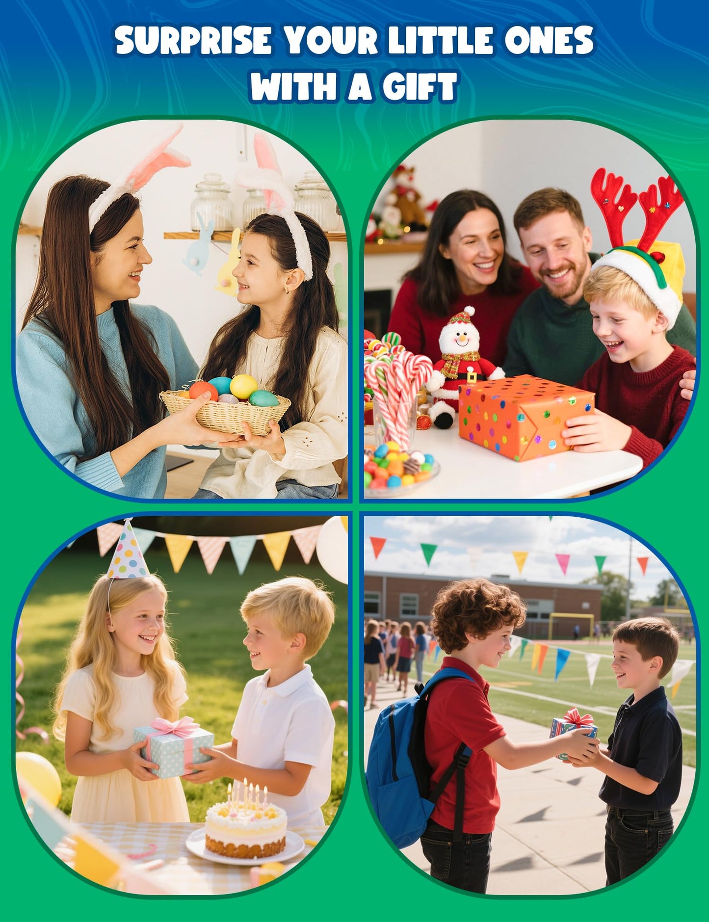 Aousin 3D Printed Dragon Eggs with 4 Dragons Inside - Swappable Wing, Flexible Articulated Magnetic Dragons Animals Fidget Toy for Kids (Purple+Blue)