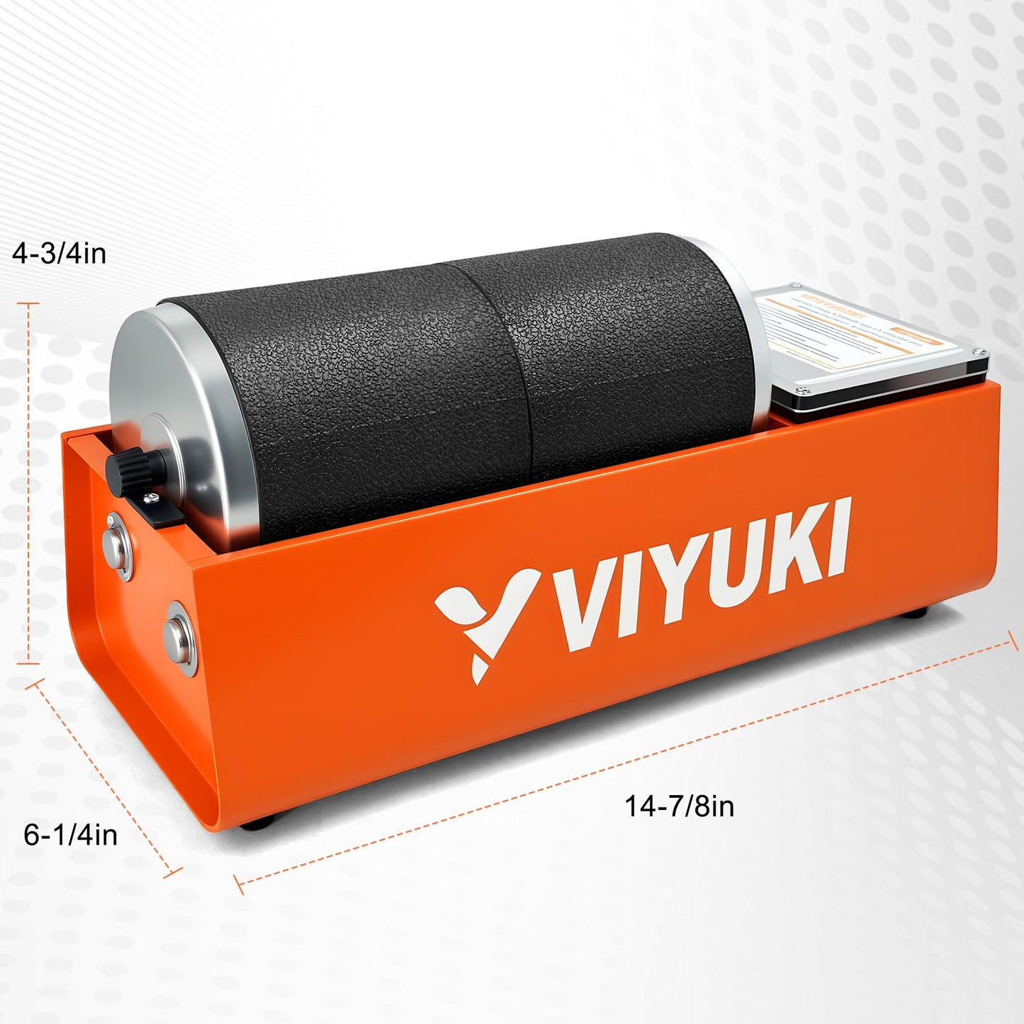 VIYUKI 6LB Double Drum Rock Tumbler Kit for Adults – Polisher with Rough Gemstones, 8 Grits, Jewelry Making & STEM Learning Guide