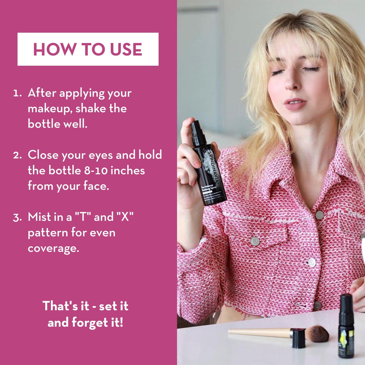 Skindinavia Makeup Finishing Spray – Bridal Setting Spray, Long-Lasting 16+ Hr, Waterproof & Heat-Resistant, 2 oz