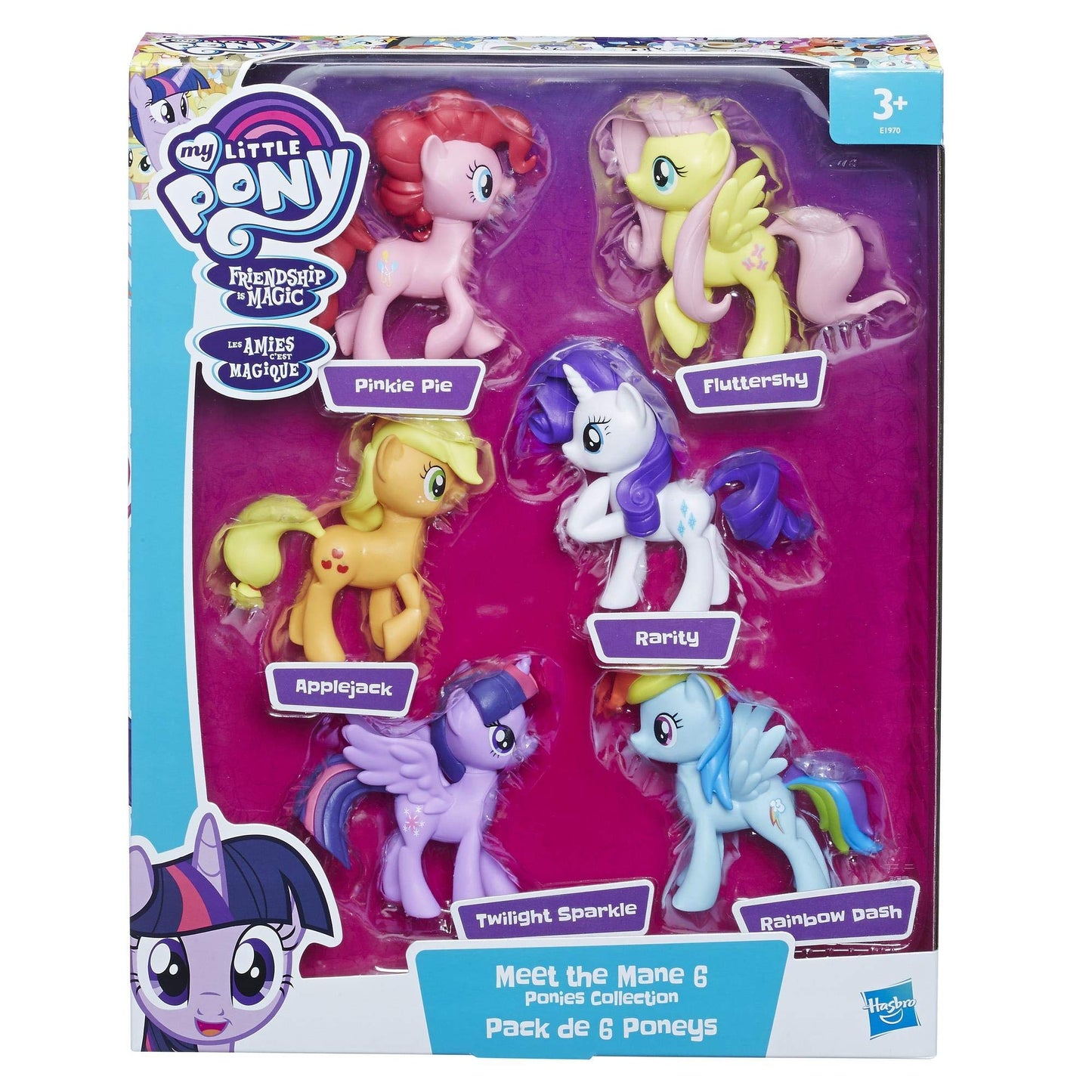 My Little Pony Friendship is Magic Meet The Mane 6 Toy Set – 6 Figures Including Twilight Sparkle, Ages 3+, Amazon Exclusive