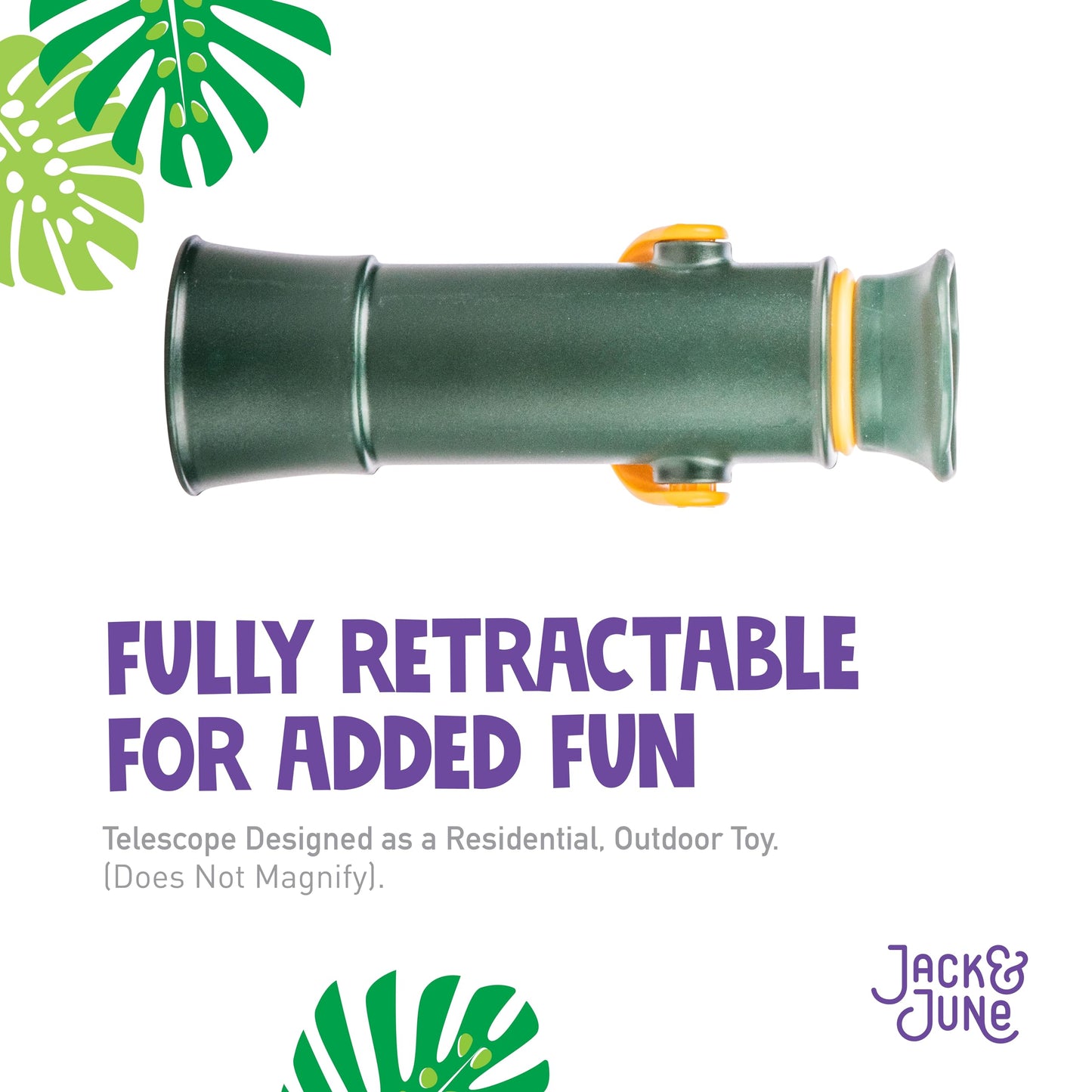 Jack and June Signature Green and Yellow Telescope Playset Attachment Featuring 360 Degree Spin