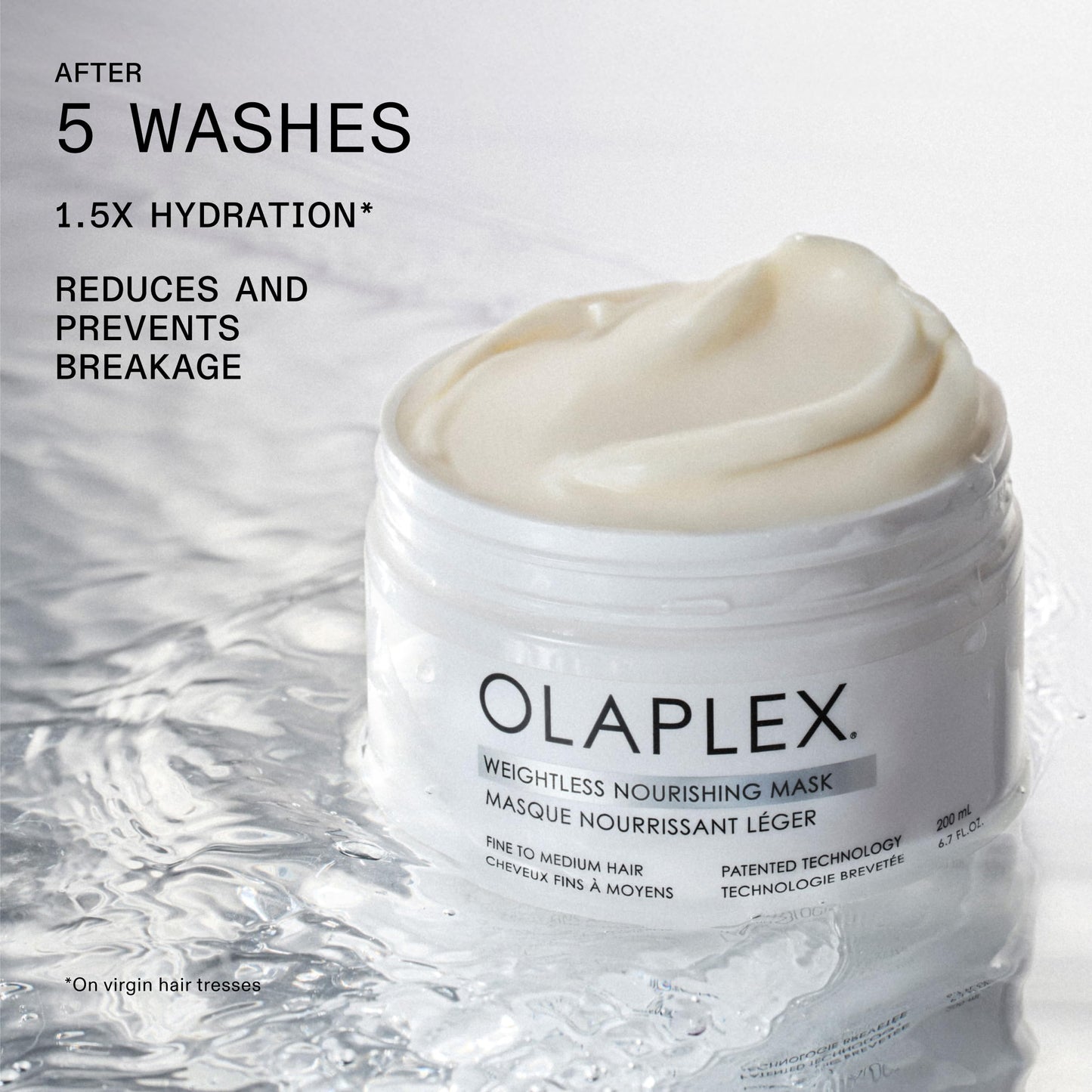 Olaplex Weightless Nourishing Mask: Cuticle Sealing Mask to Hydrate & Volumize Fine to Medium Hair, 200 ml / 6.7 Fl. Oz.