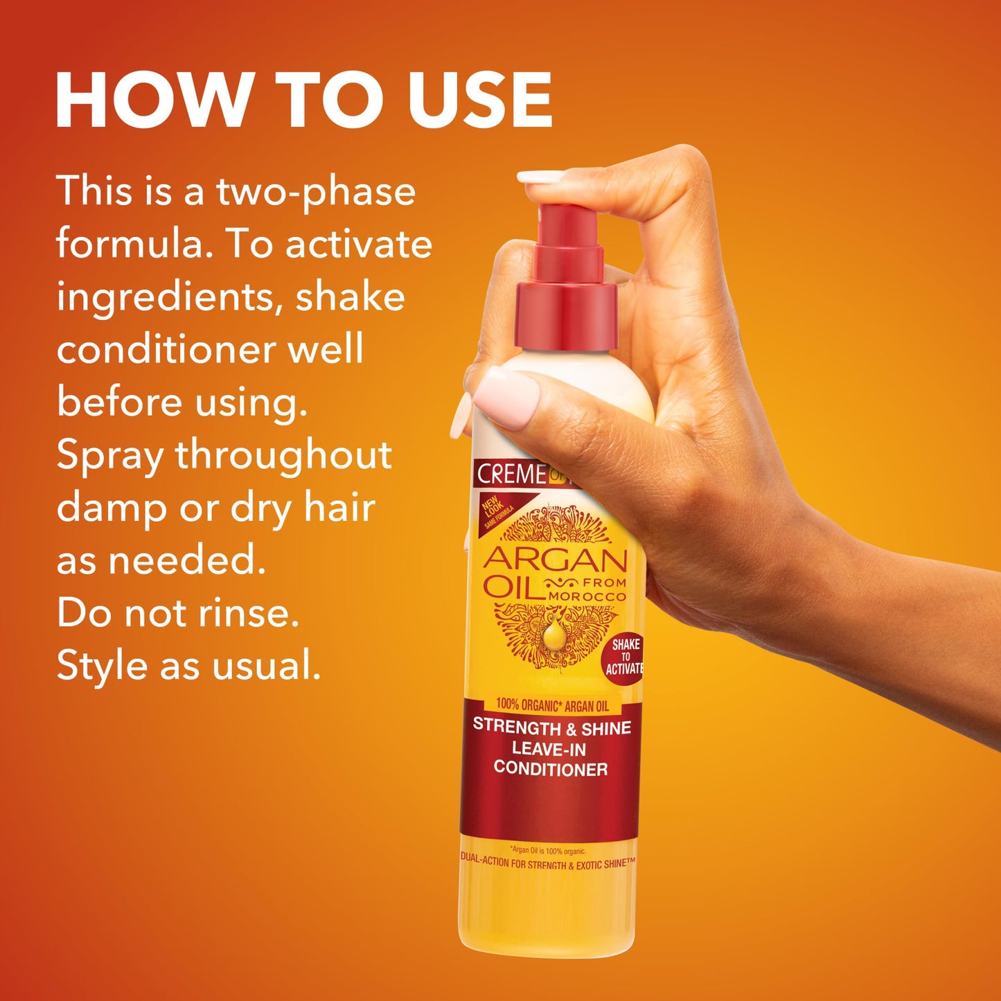 Creme of Nature, Argan Oil Leave In Conditioner, Detangling and Conditioning Formula for Normal Hair 8.45 Fl Oz