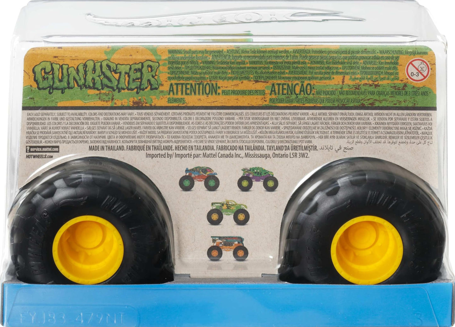 Hot Wheels Monster Trucks, Oversized Monster Truck, 1:24 Scale Die-Cast Toy Truck with Giant Wheels and Cool Designs