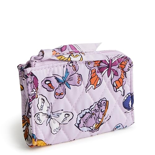 Vera Bradley Women's Premium Cotton Zip Card Pouch, Wing in Flight, One Size