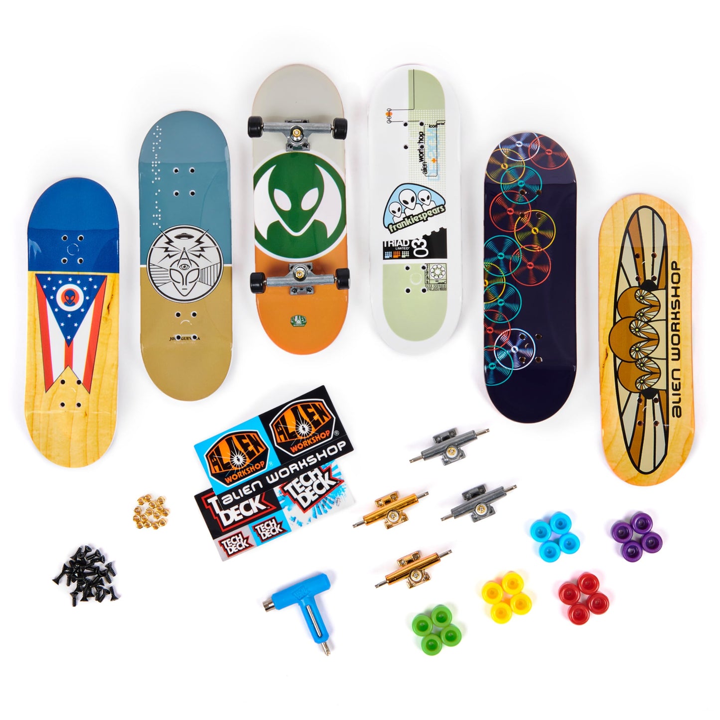 TECH DECK, Sk8shop Fingerboard Bonus Pack, Collectible and Customizable Mini Skateboards (Styles May Vary)
