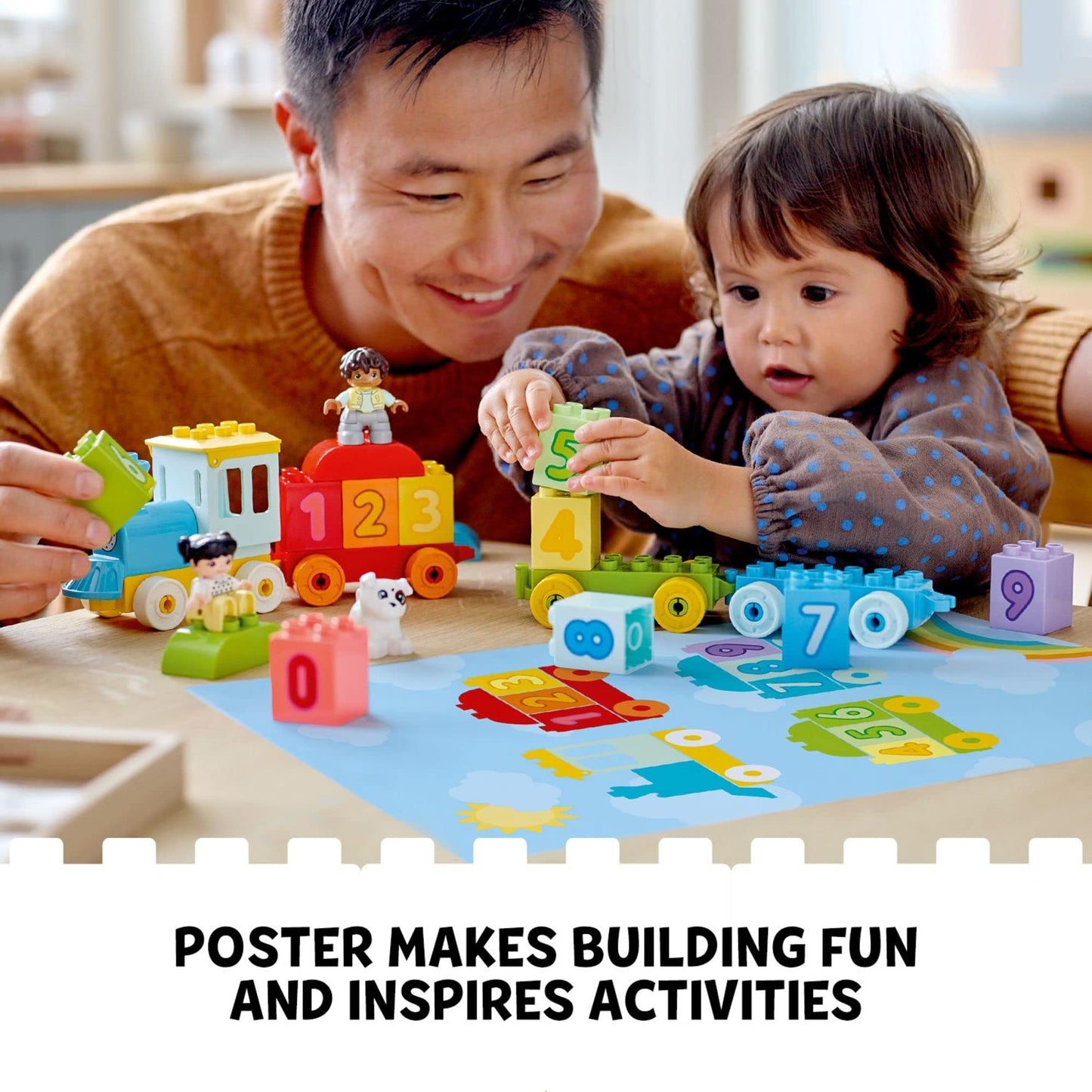 LEGO DUPLO Number Train 10954 – Learn to Count, Building Blocks for Toddlers 1.5+, Sensory & Cognitive Skill Toy, Christmas Gift