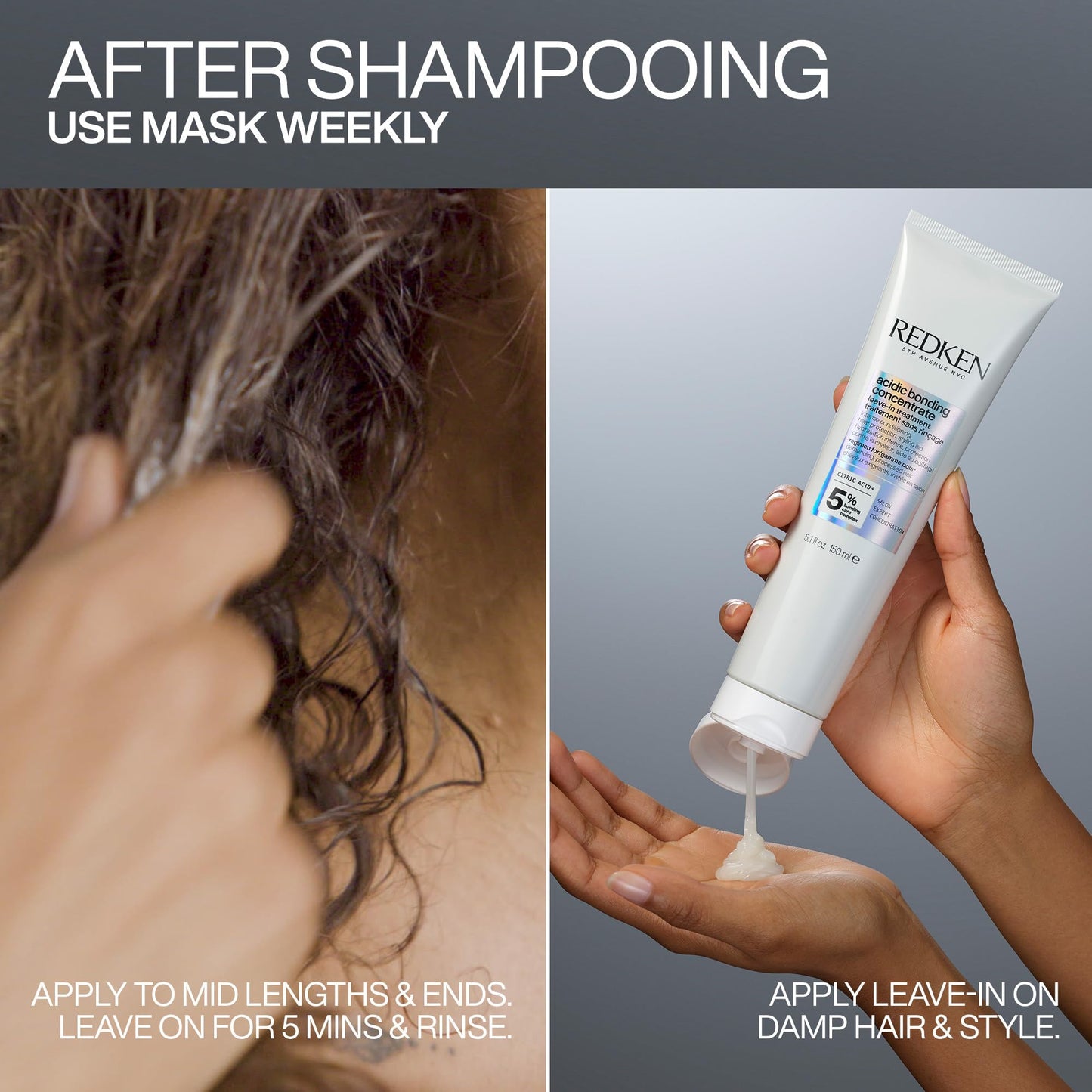 Redken Bonding Hair Mask for Dry, Damaged Hair Repair | Acidic Bonding Concentrate | Hydrating 5 Minute Hair Mask | For All Hair Types