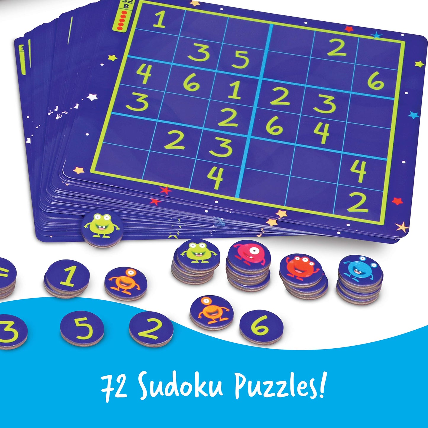 Learning Resources Magnetic Space Sudoku - 72 Pieces, Ages 4+ Space Games for Kids, Sudoku for Kids