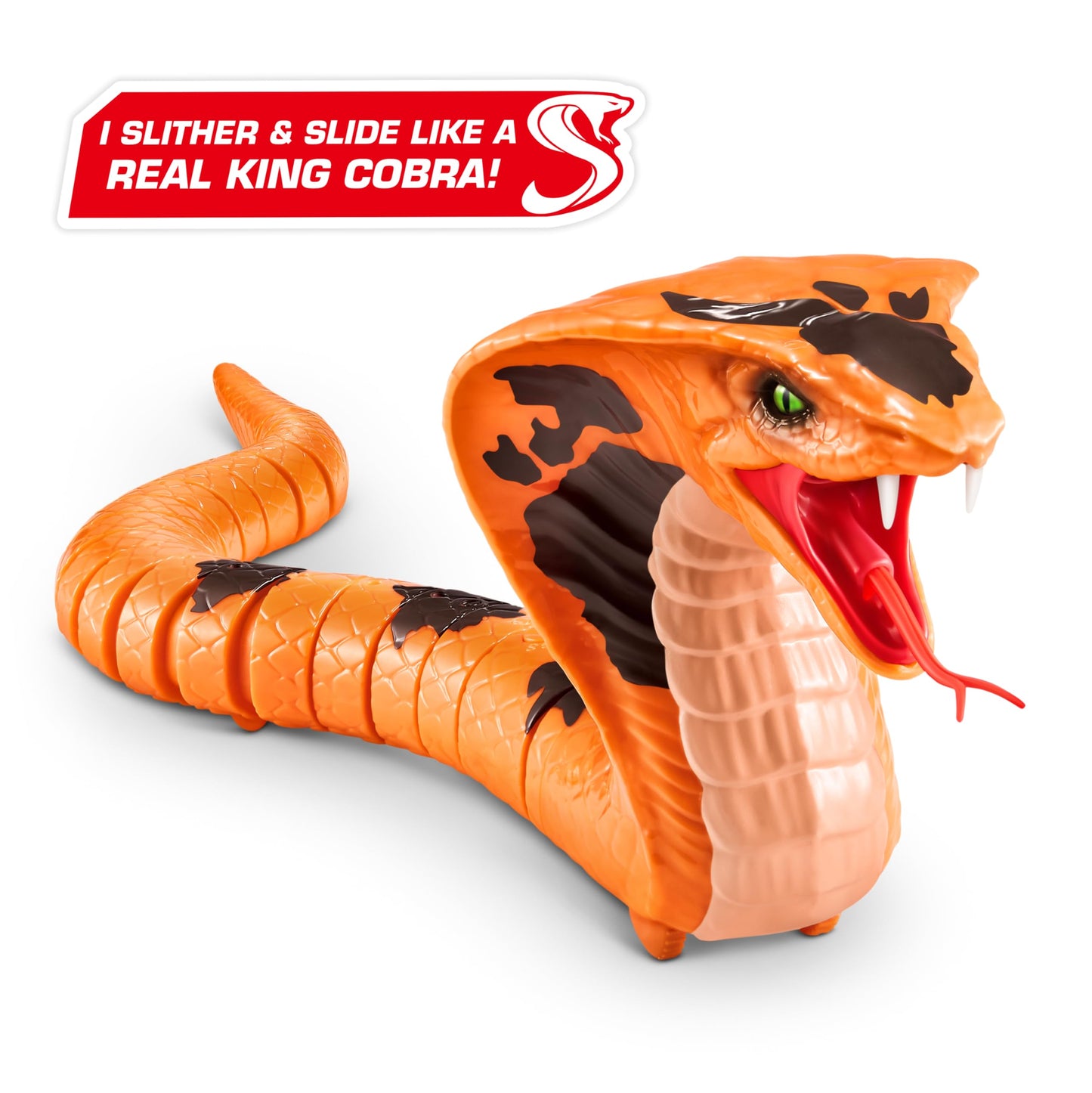 Robo Alive King Cobra by ZURU, Battery-Powered Robotic Moving Snake Toy, Realistic Snake Features, Ages 3+