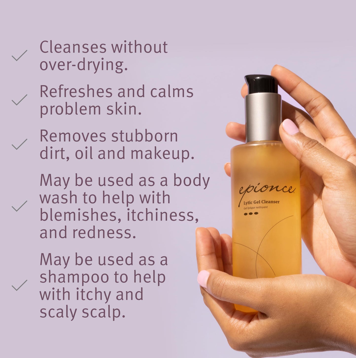 Epionce Lytic Gel Cleanser – Gentle Foaming Face Wash & Makeup Remover for Oily, Combination & Problem Skin with Willow Bark