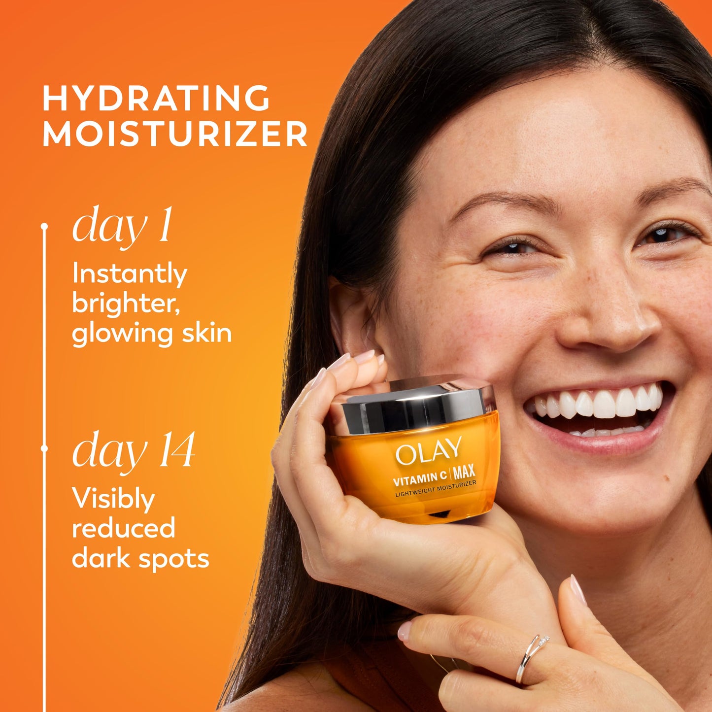 Olay Vitamin C MAX Face Moisturizer - Brightening, Hydrating, Evens Skin Tone, Reduces Dark Spots & Hyperpigmentation, 1.7 oz