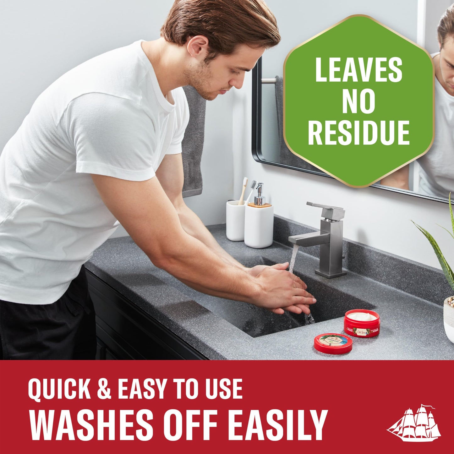 Old Spice Fiji Pomade for Men, Loose Hold, Low Shine, Men's Hair Styling, 2.22 Oz