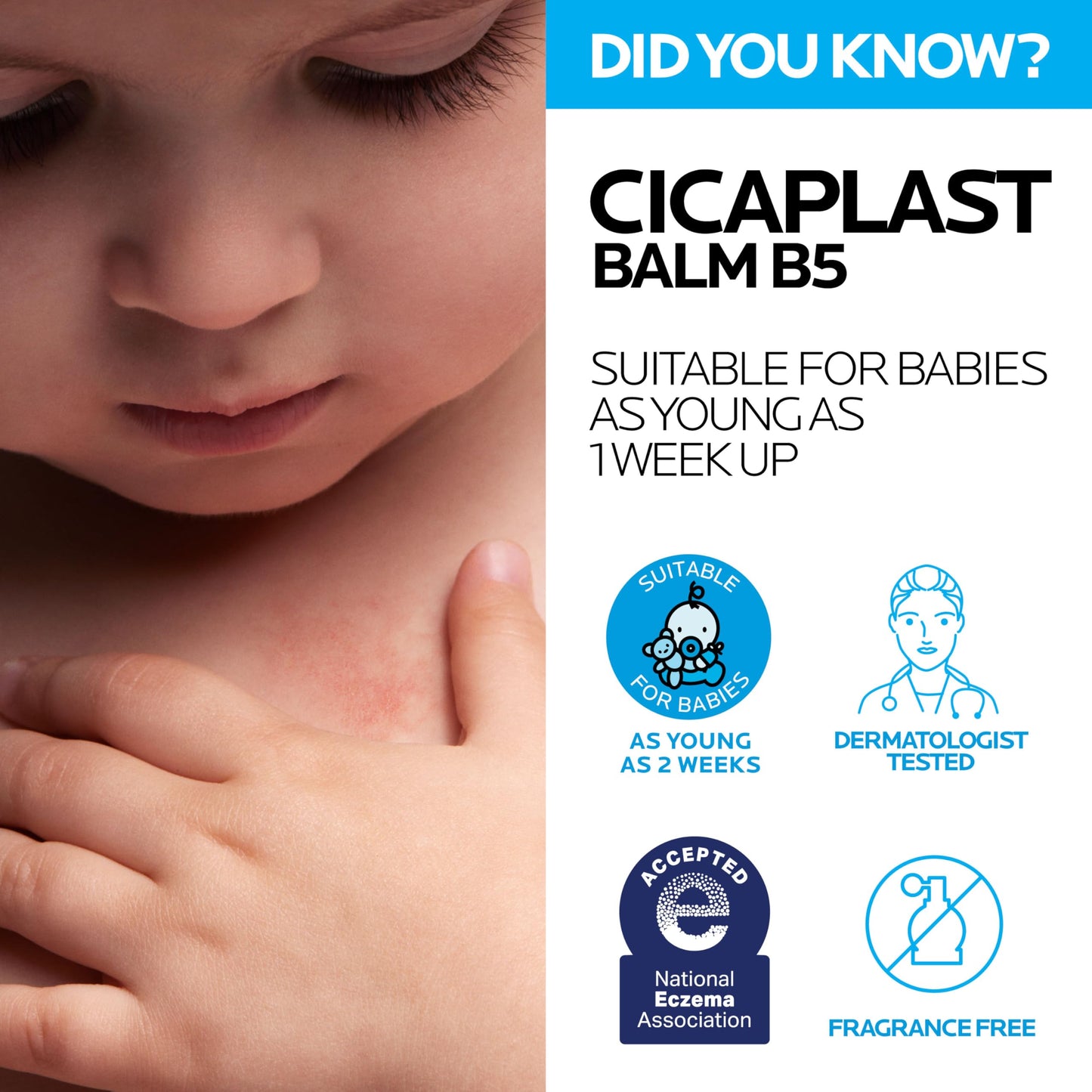 La Roche-Posay Cicaplast Balm B5 – Multi-Purpose Healing Cream for Dry, Irritated Skin, Body & Hands, Baby Safe, Fragrance-Free