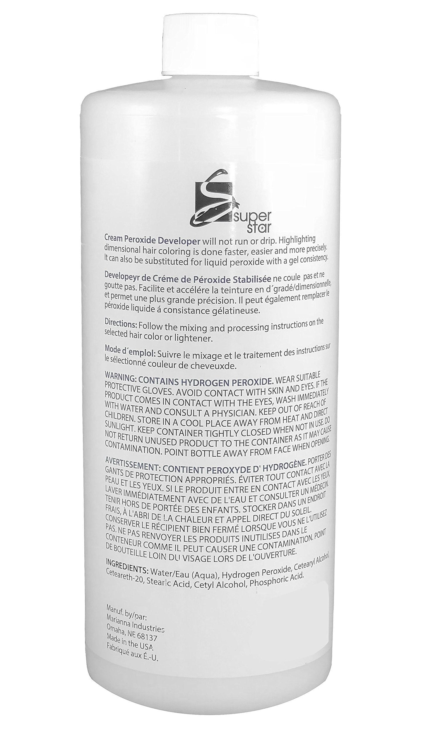 Super Star Cream Peroxide Developer, 4 Ounce